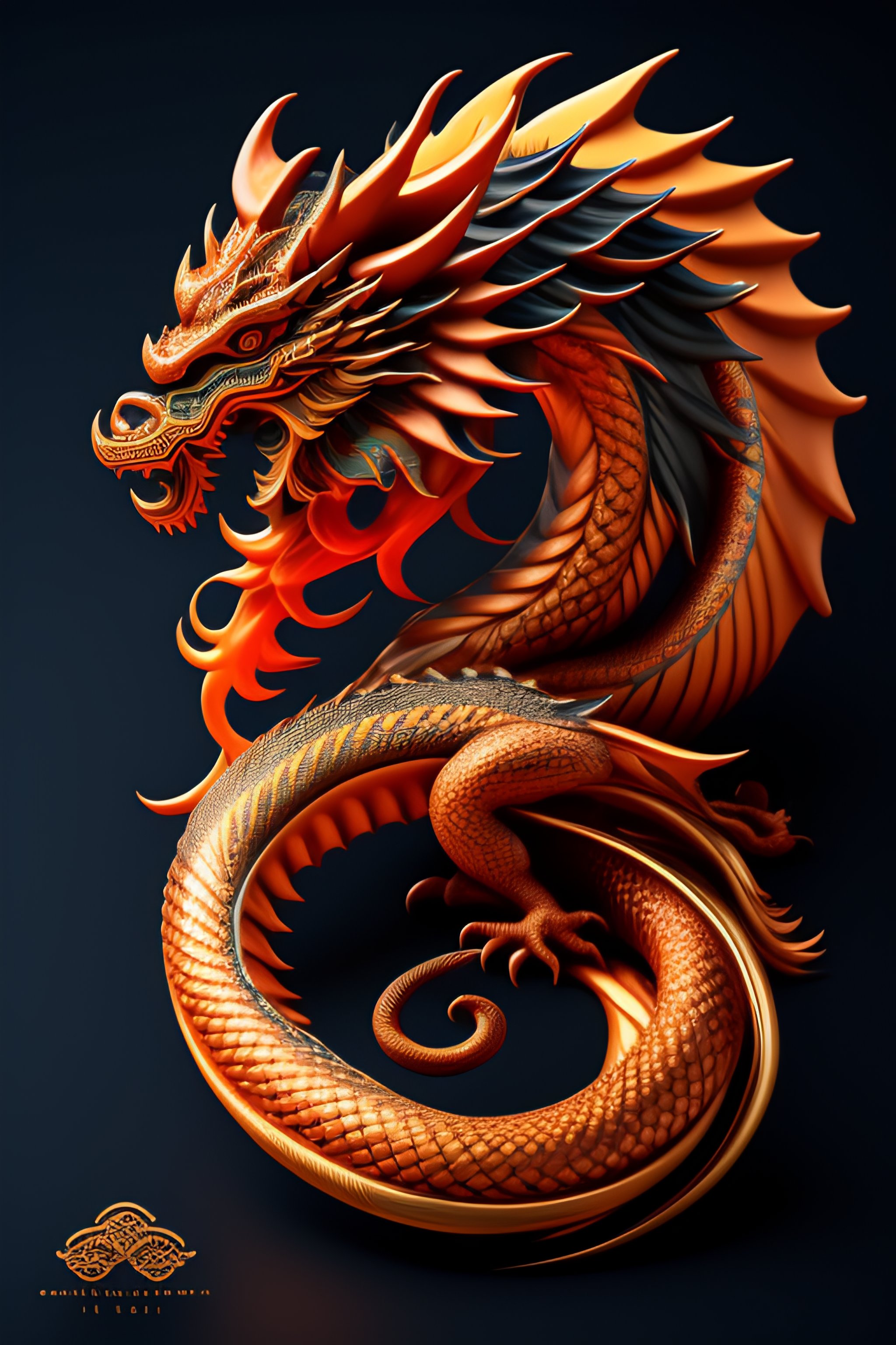 Lexica - A tribal Chinese dragon tattoo by Eiichiro Oda, high poly,  isometric art, 3d art, high detail, artstation, concept art, behance, ray  tracing