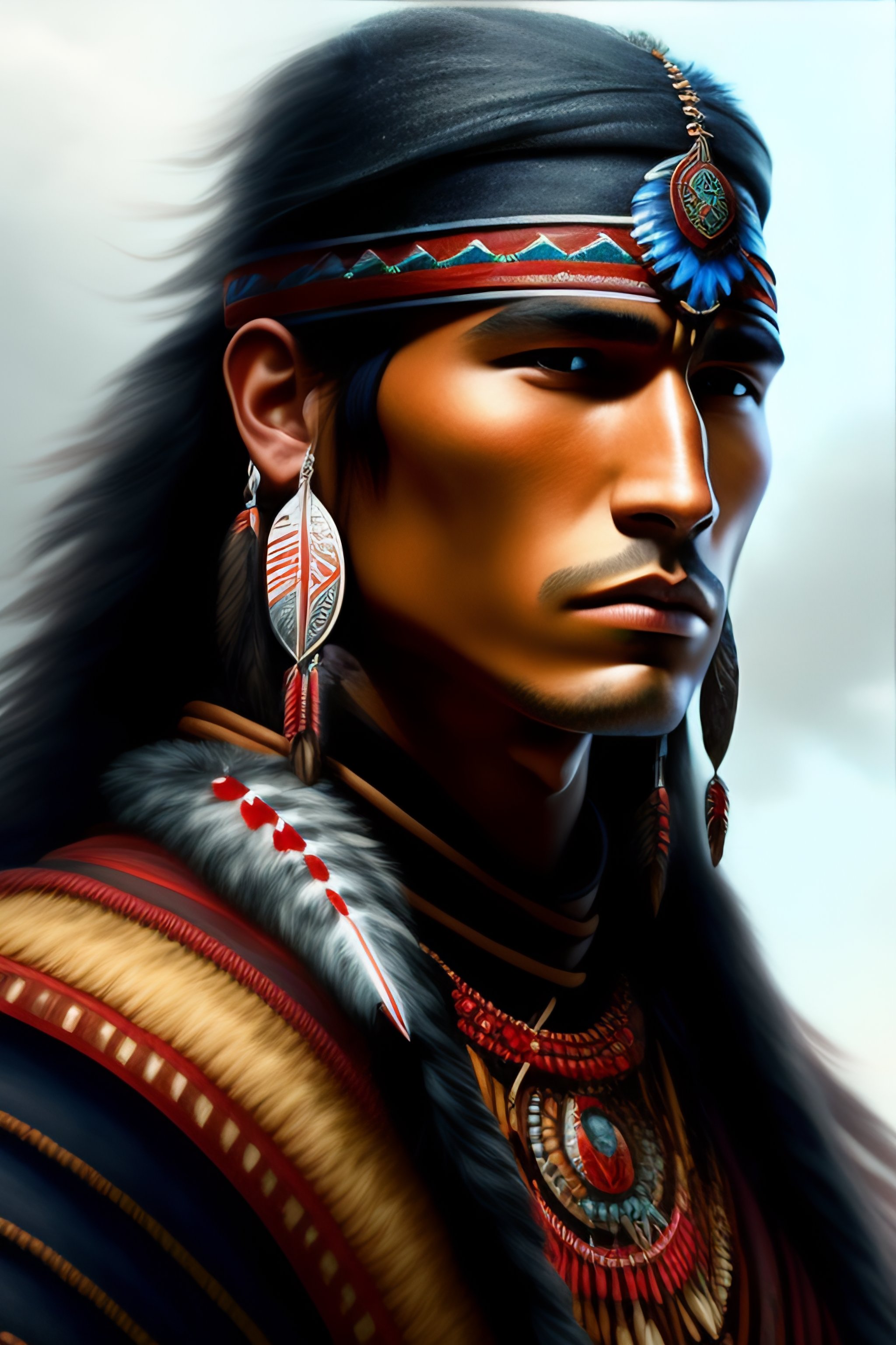 native american warrior paintings