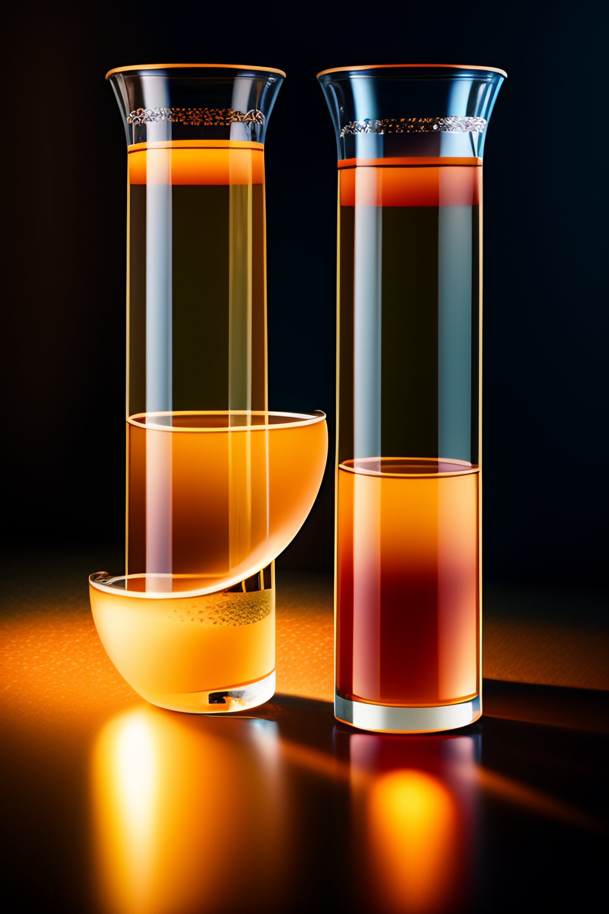 Lexica - Professional photo of two cups of water, hard rim lighting ...