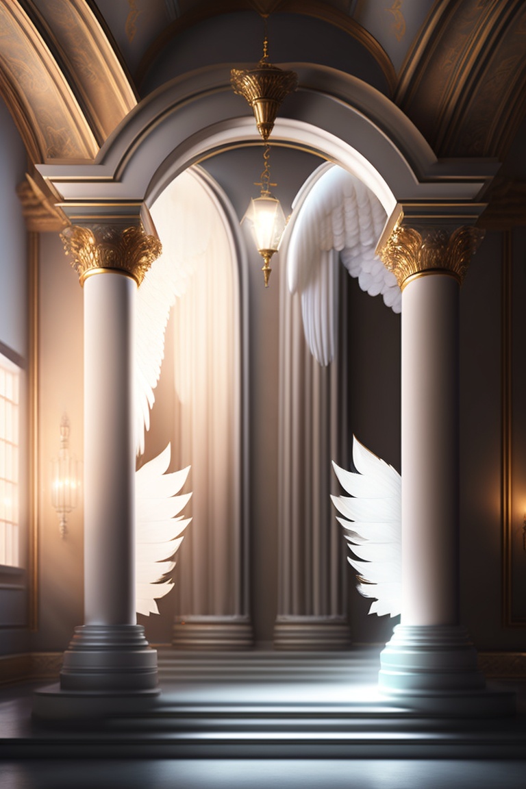Lexica - Ultra realistic and extra large white angel wings with real ...
