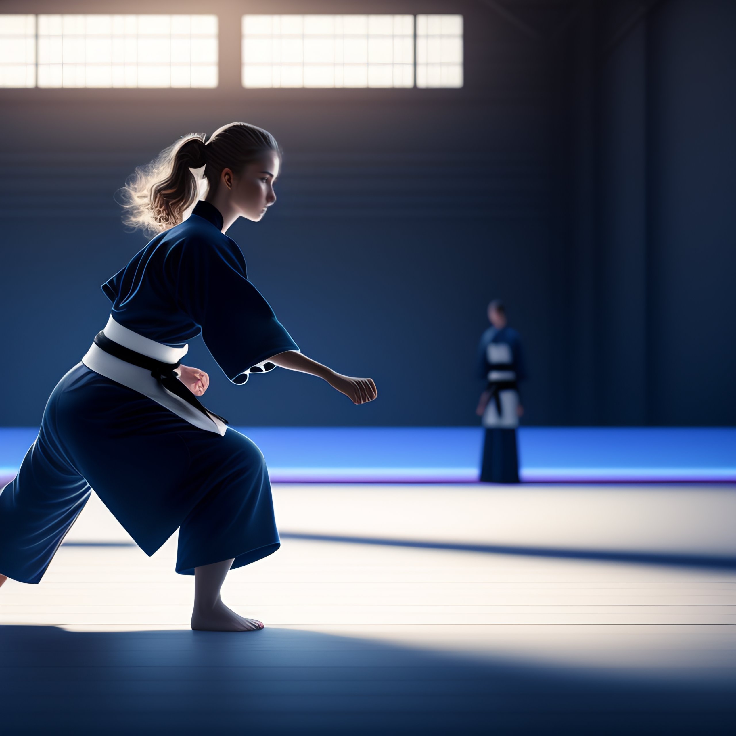 Lexica - Art of aikido girl, 20 years, peruvian girl, girl hitting ...