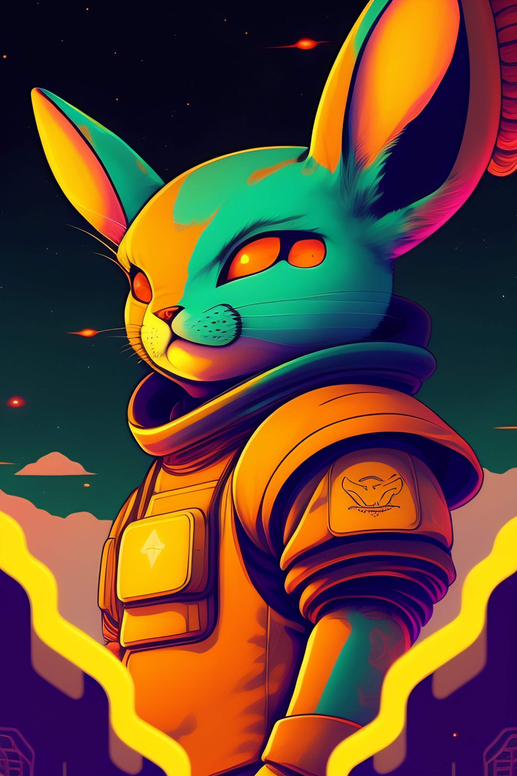 Lexica - Photo of fusion of a huge savage rabit monster with an alien ...