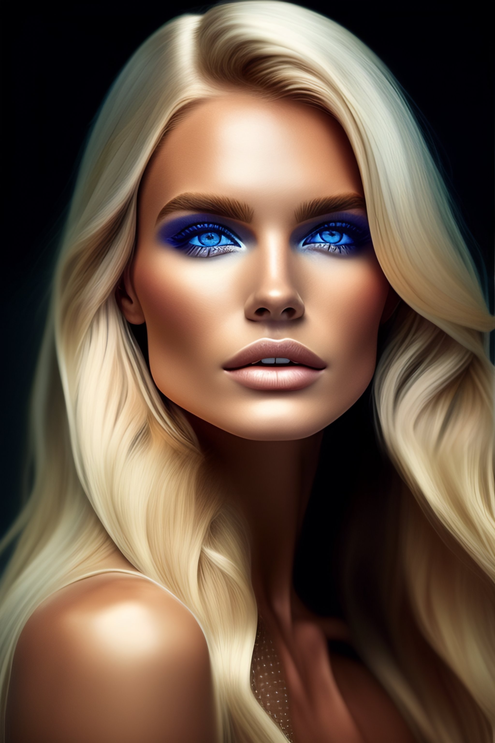 Lexica Elf Knigh Blond Hair Blue Eyes 