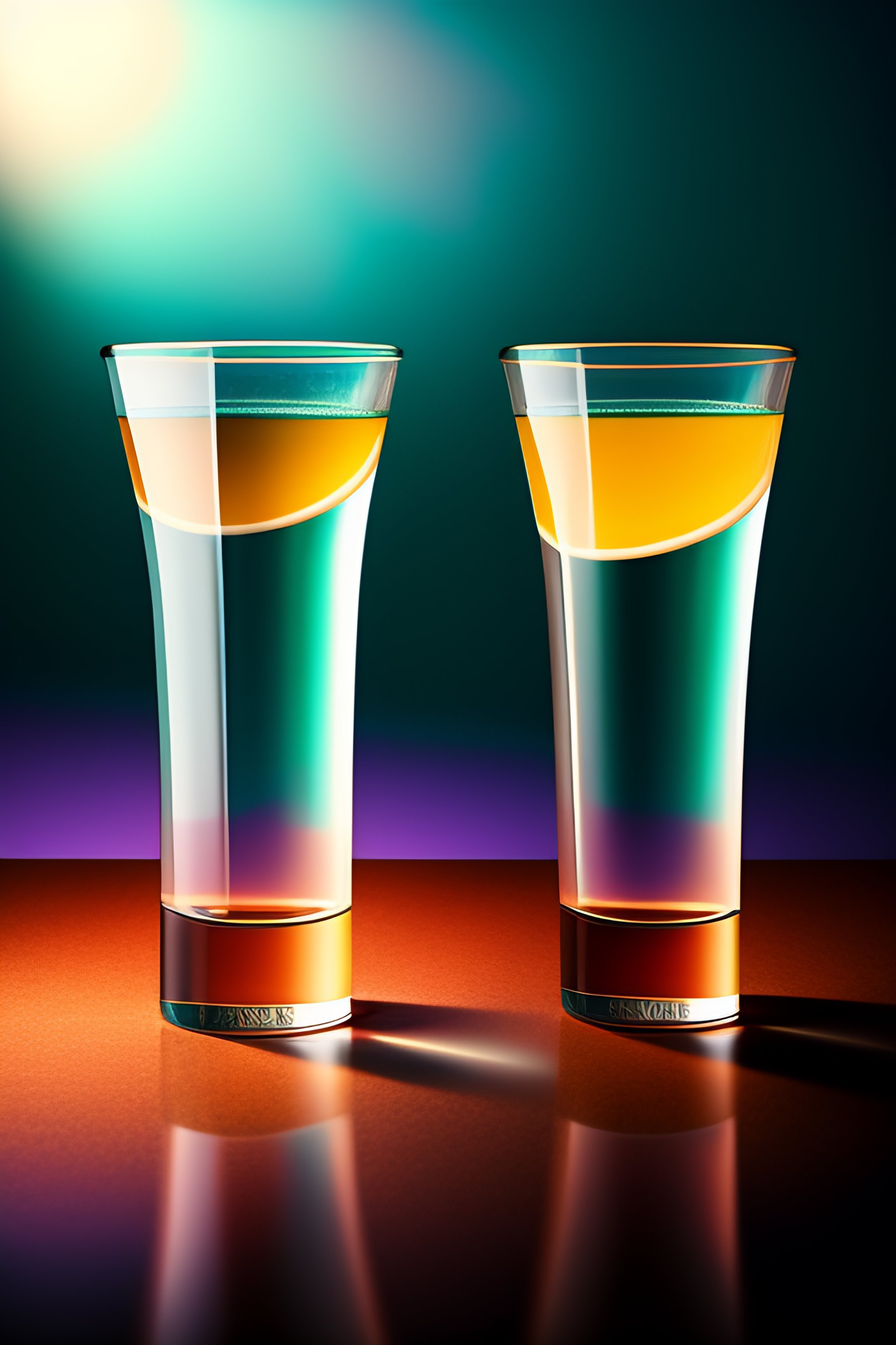 Lexica - Professional photo of two cups of water, hard rim lighting ...