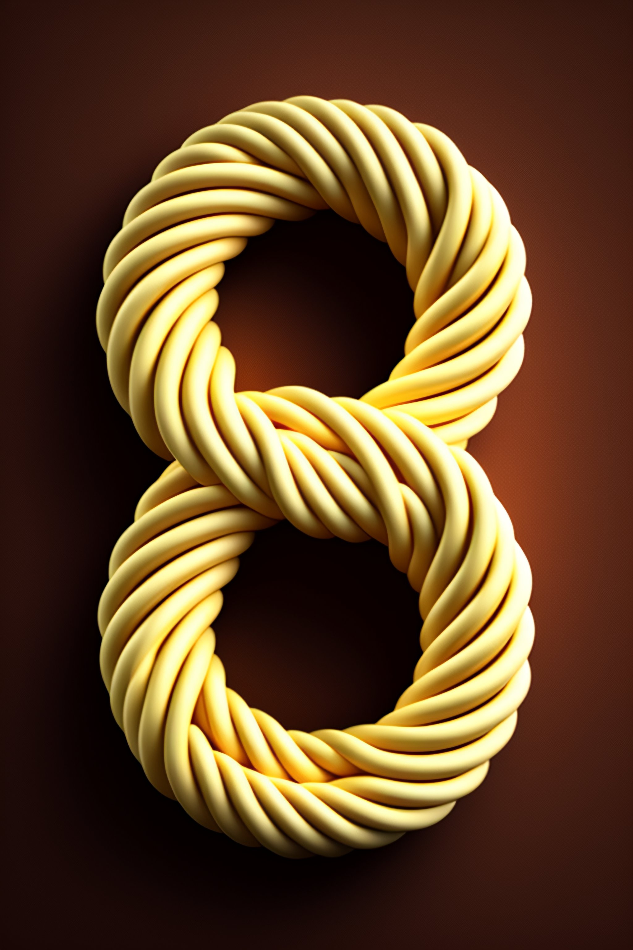 Lexica Logo made of knot rope like letter n