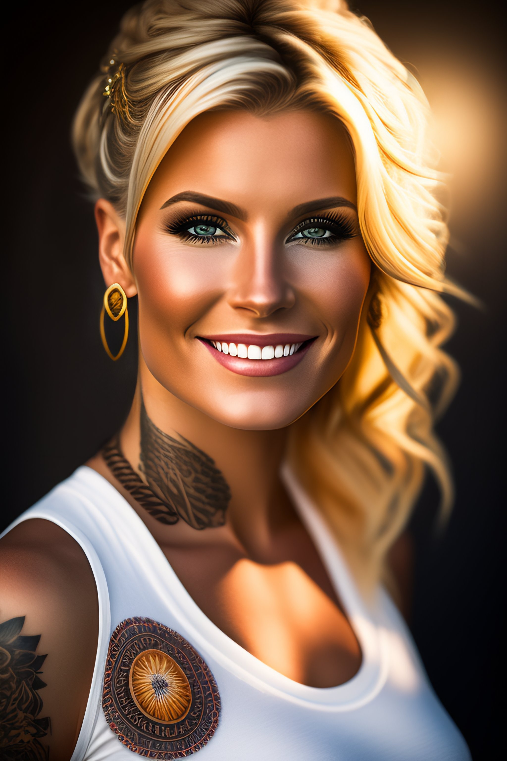 Lexica - Highly detailed portrait of a beautiful white female with ...
