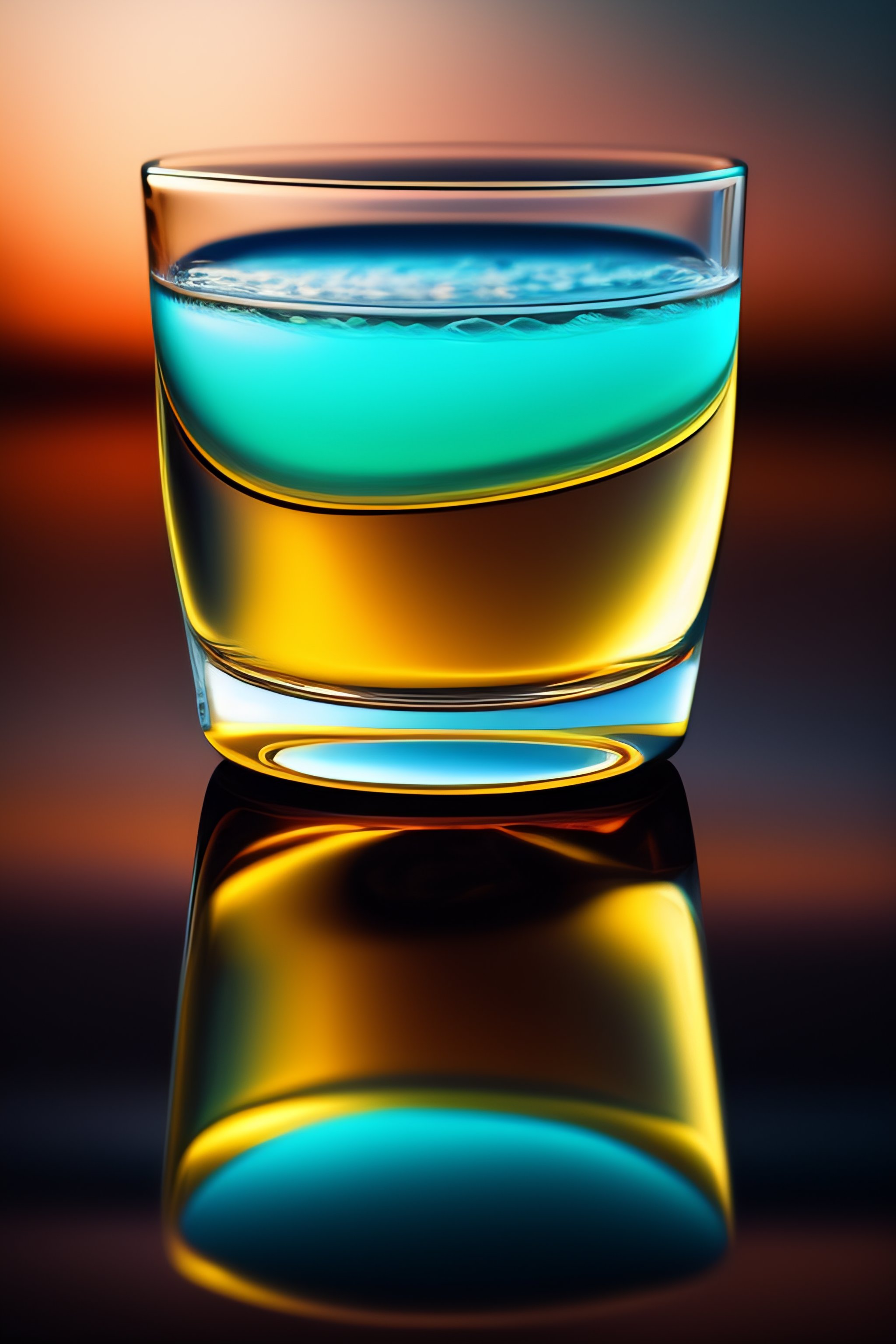 Lexica - Glass cup with reflection