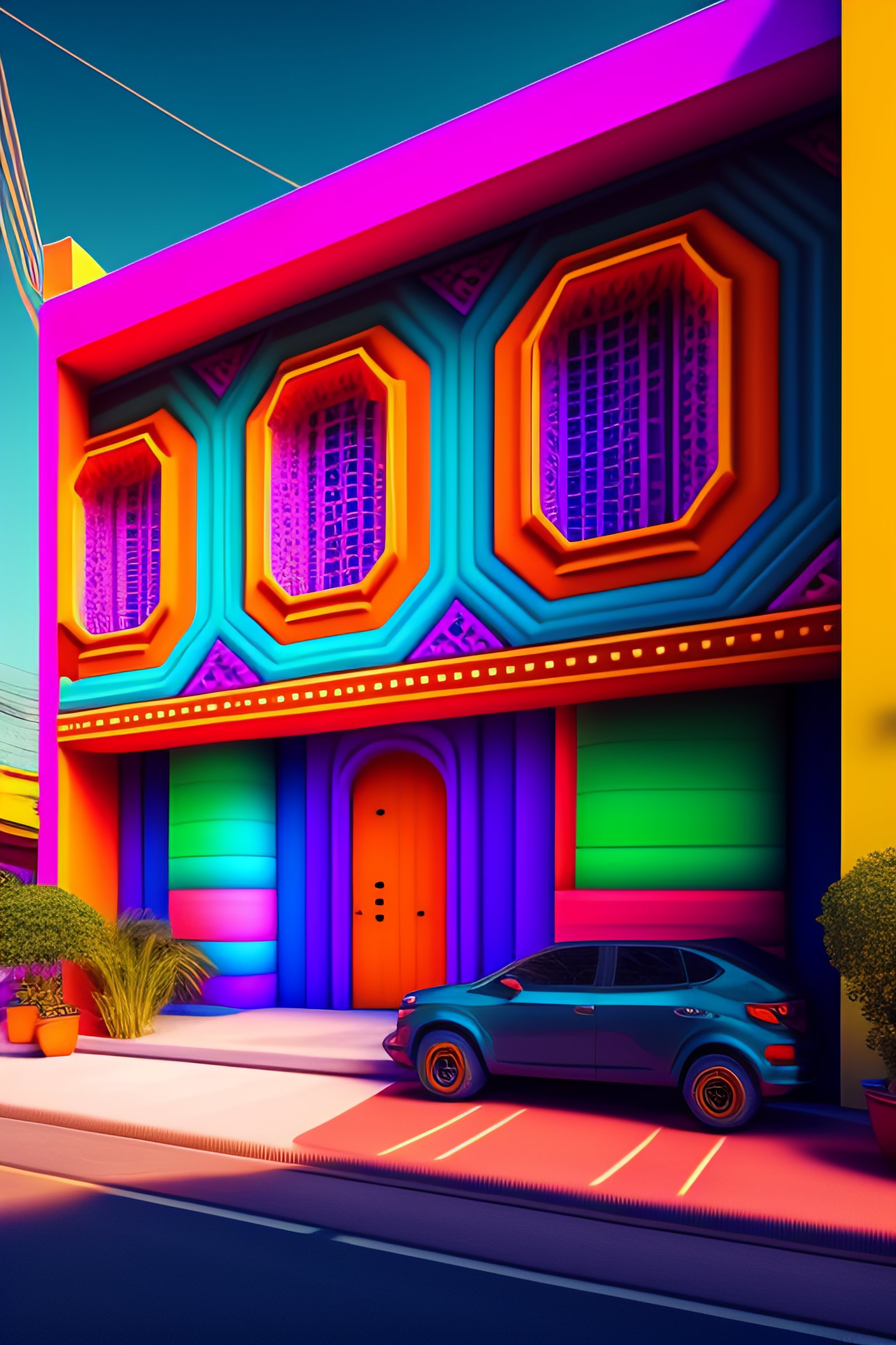 Lexica - The most psychedelic geometric patterned neighborhood ...