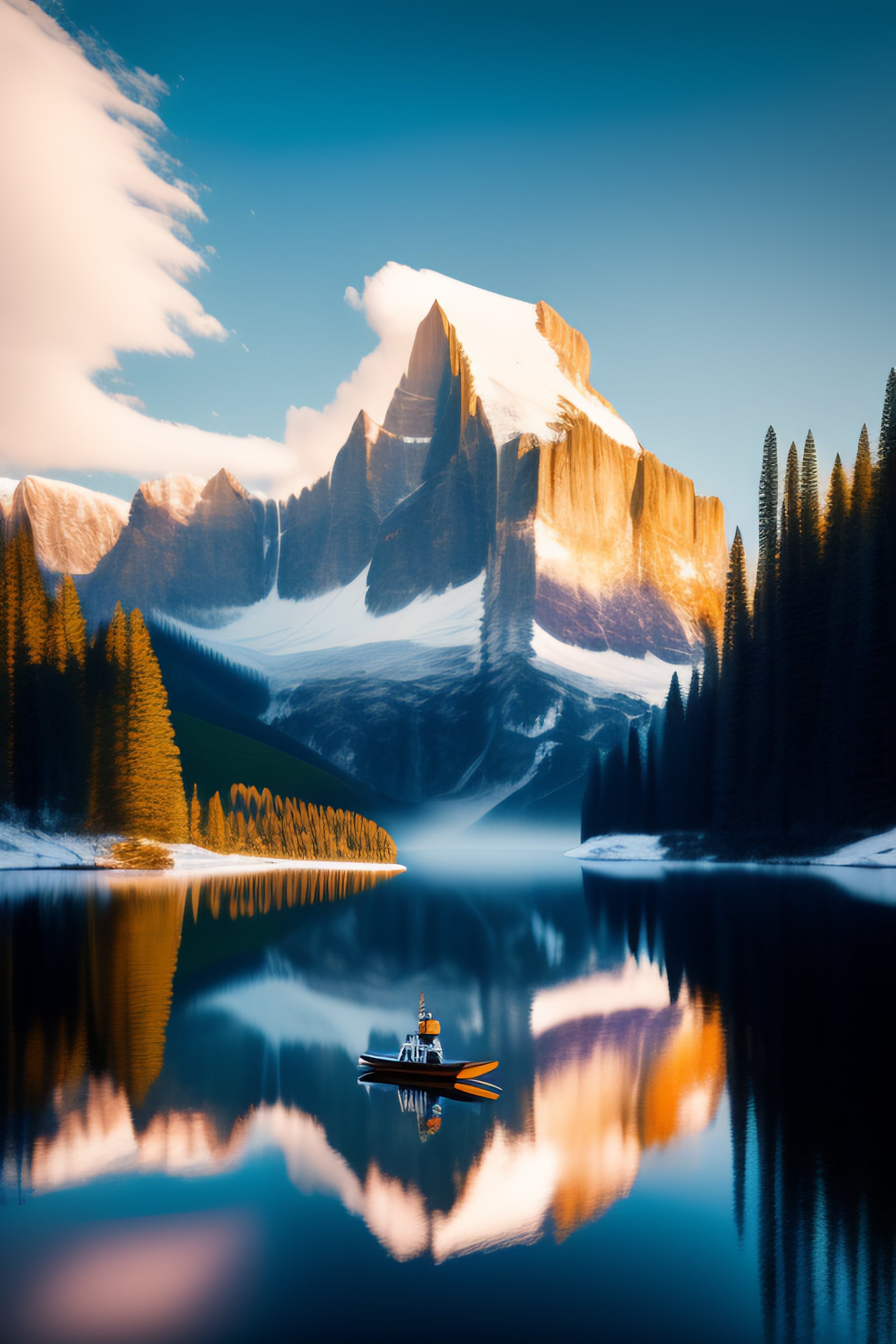 Lexica - A beautiful floating island with a painter with a easel by ...