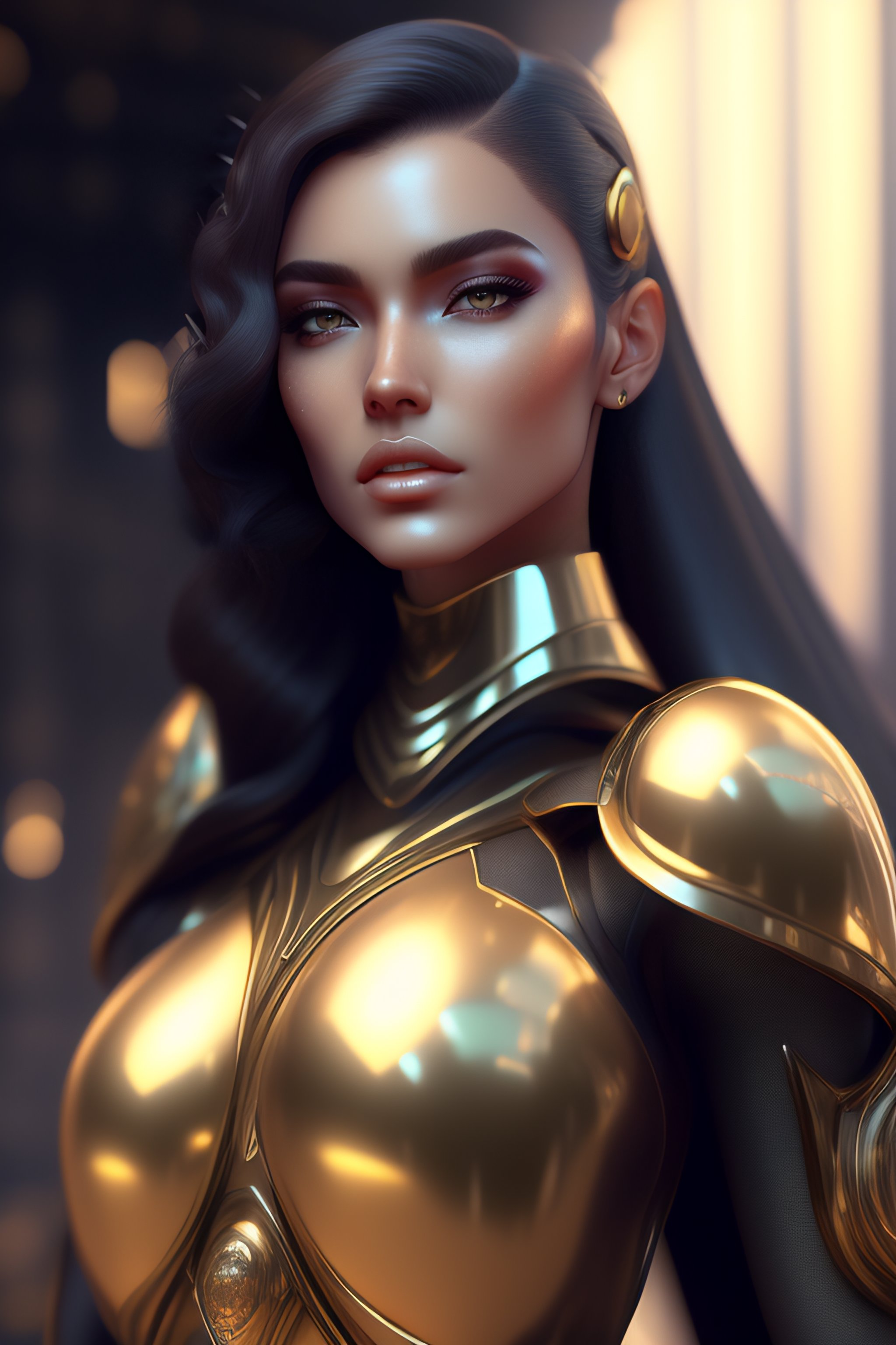 Lexica - Mechanical female android looking, cinematic lighting ...
