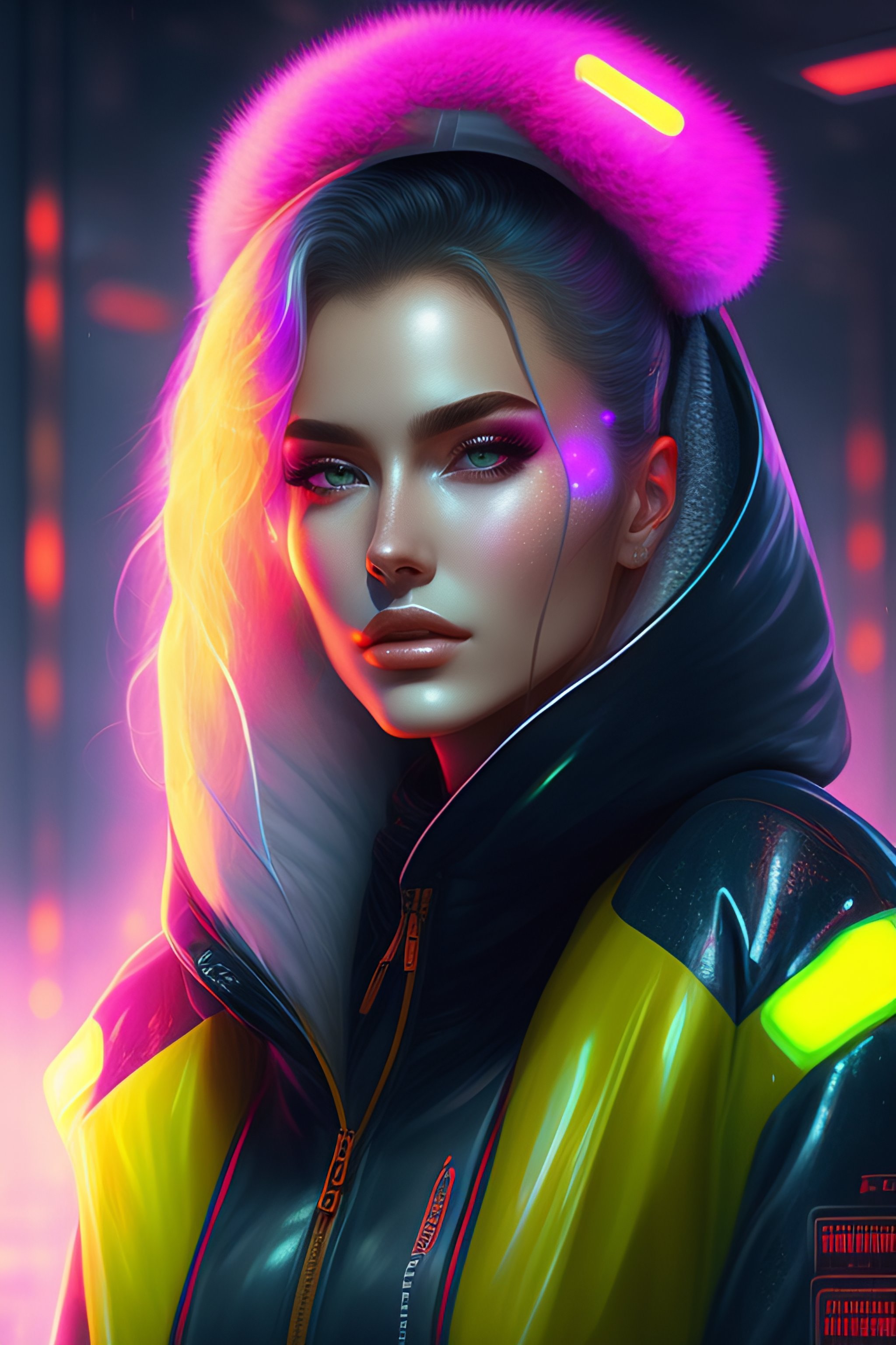 Lexica - URSS, detailed portrait Neon Operator Girl cyberpunk ...