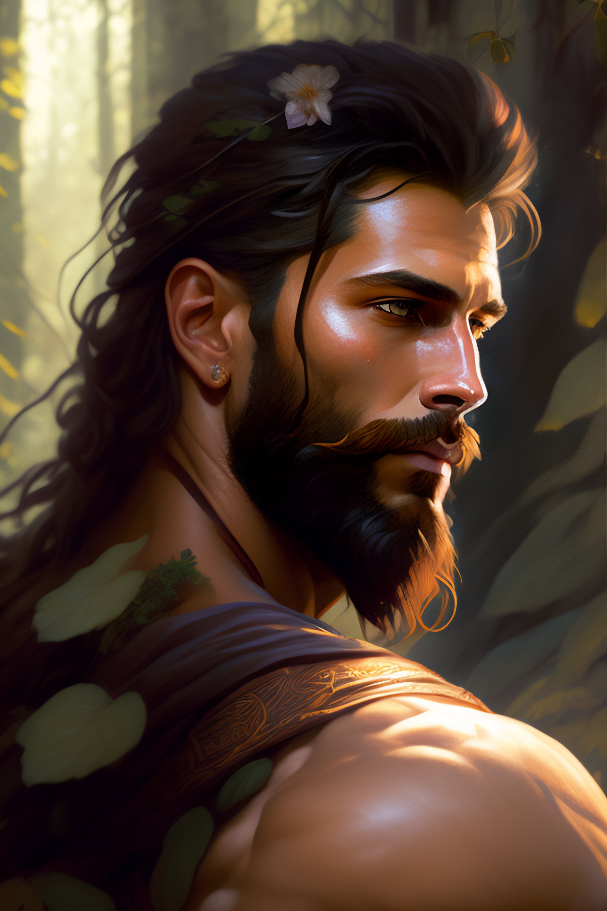 Lexica - God of the forest, 3 0 years old, rugged, handsome, male ...