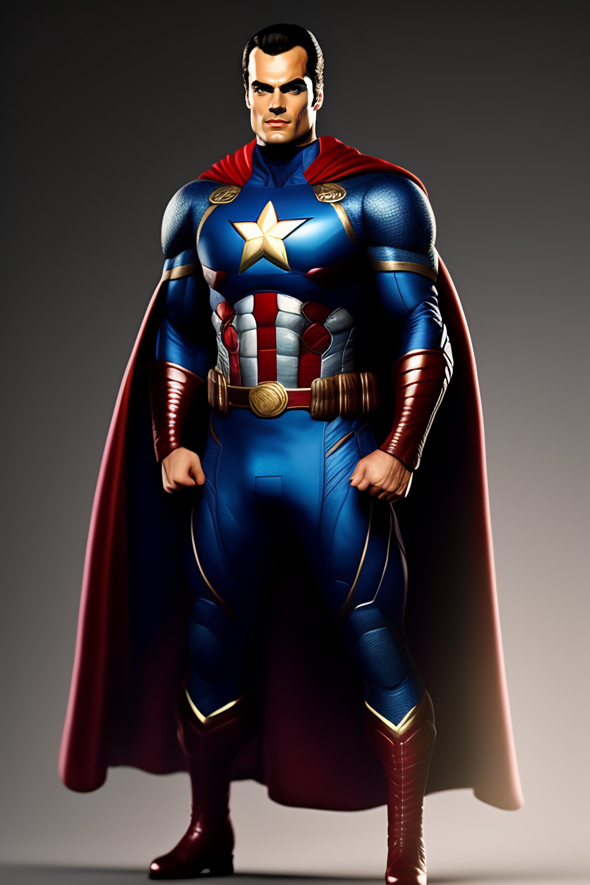 Lexica - Henry cavil as captain america full body