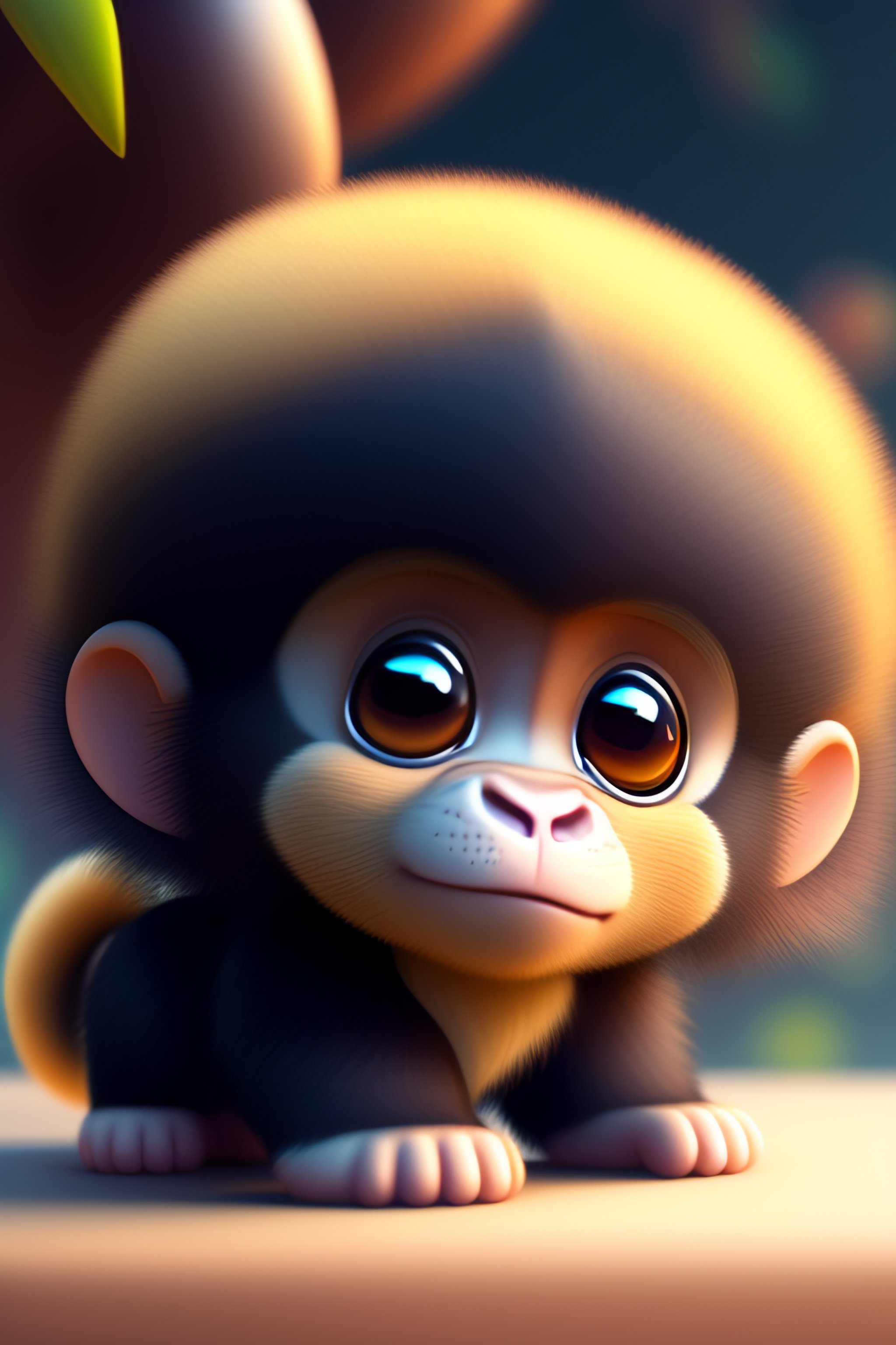 cute little monkey cartoon