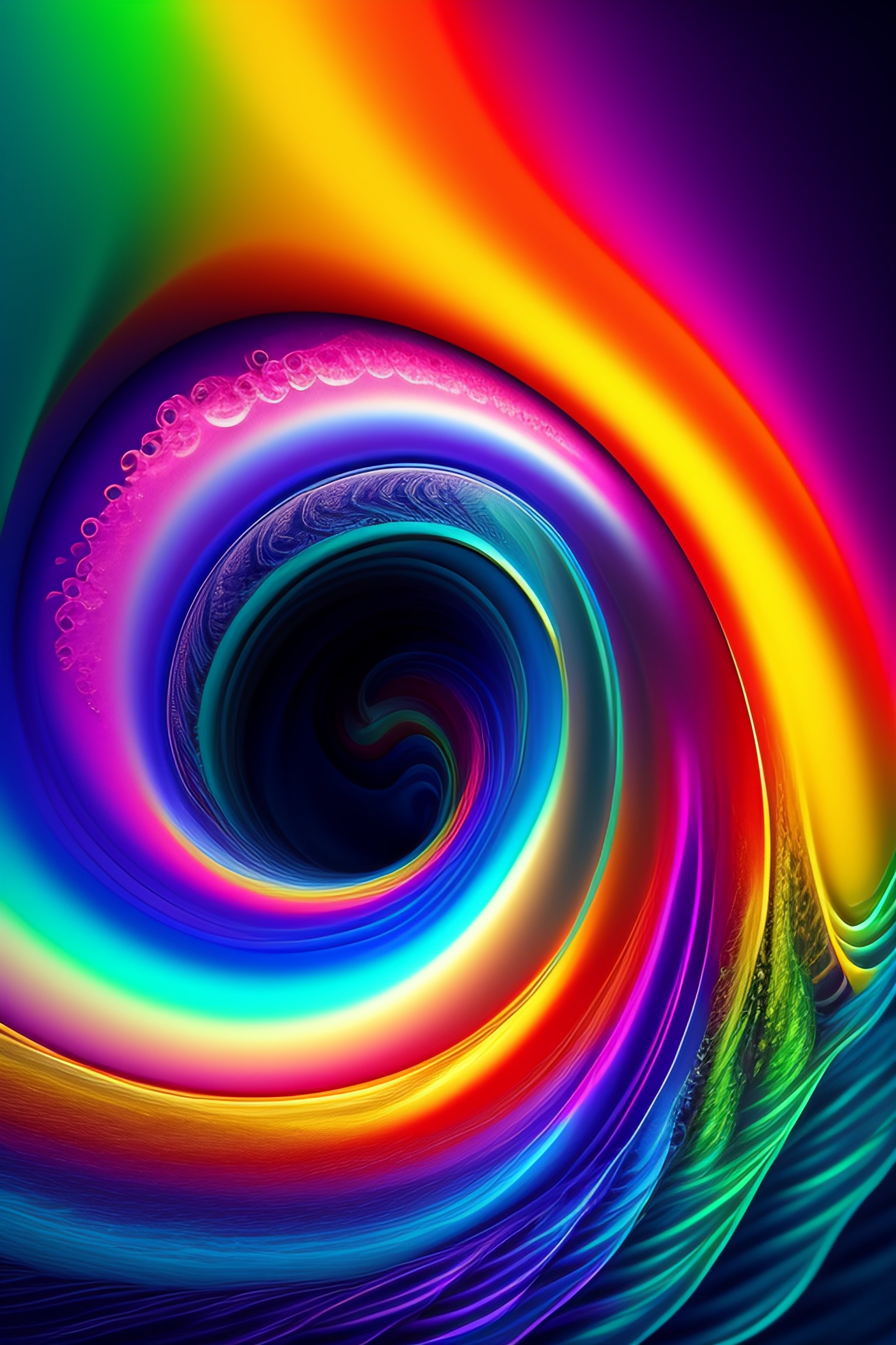 Lexica Beautiful Wallpaper Of Multicolored Ocean Wave With Complex Detailsultra Hd Insane 