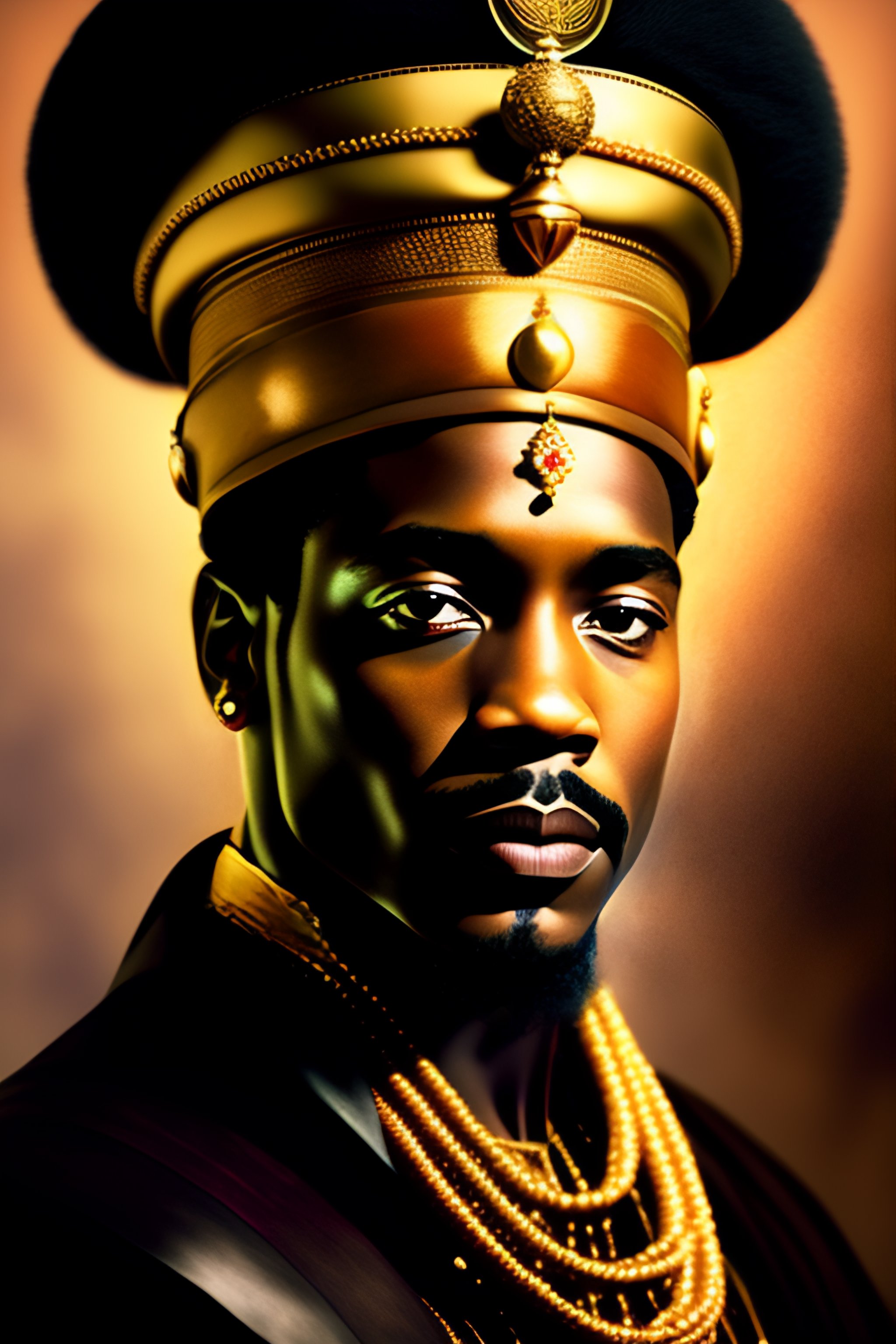 Lexica - Danzel washington as an african king