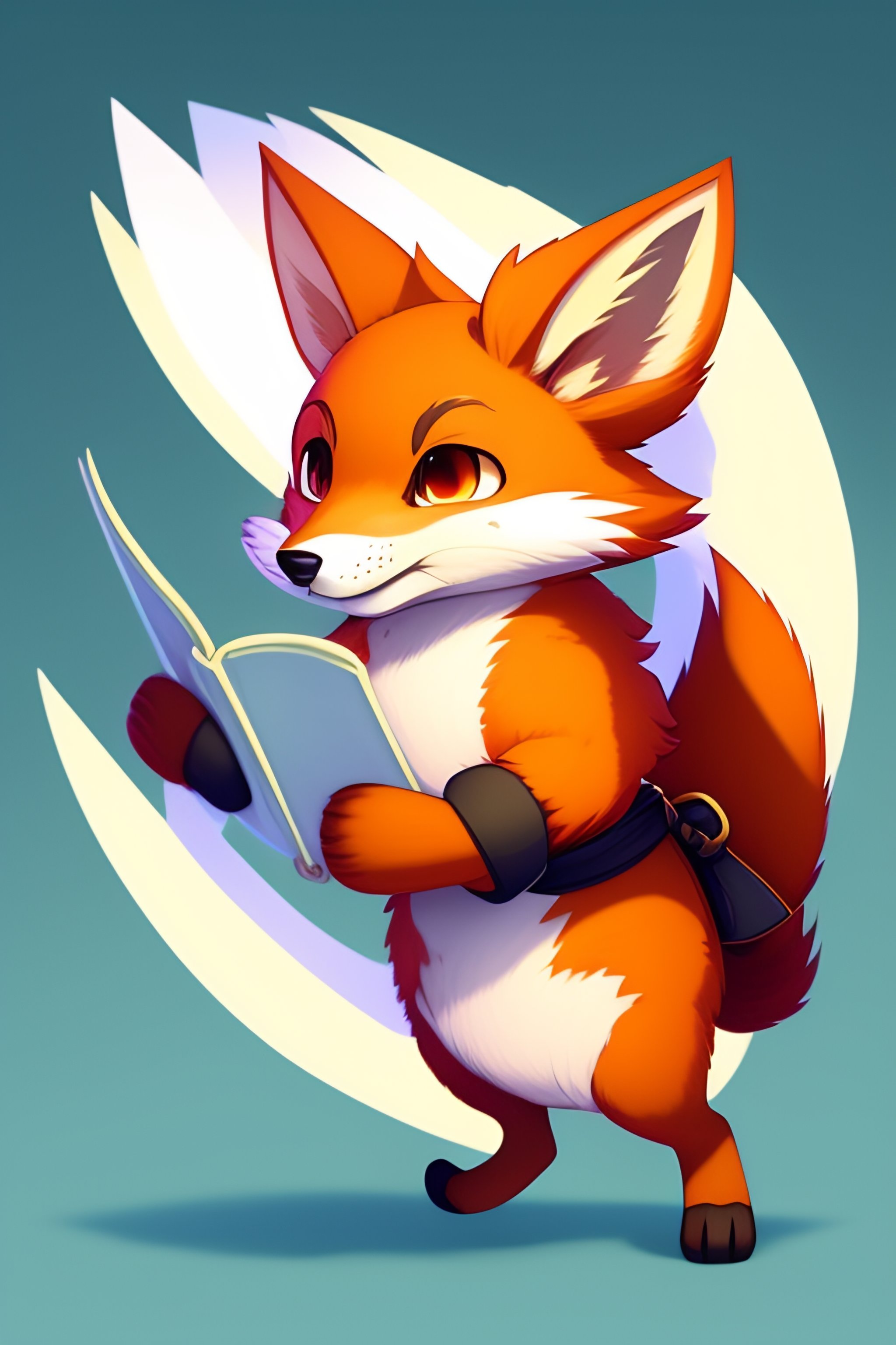 Lexica - Cute comical student vulpera fox throwing a fit, ripping pages ...