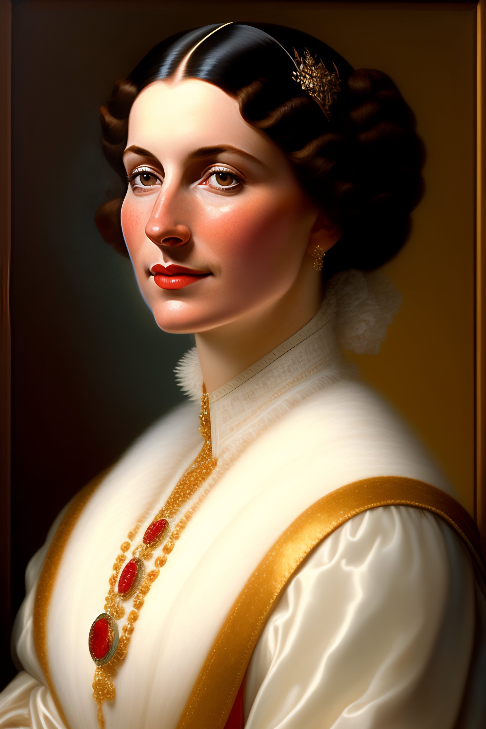 Lexica - Portrait of a woman with a grandiose white background