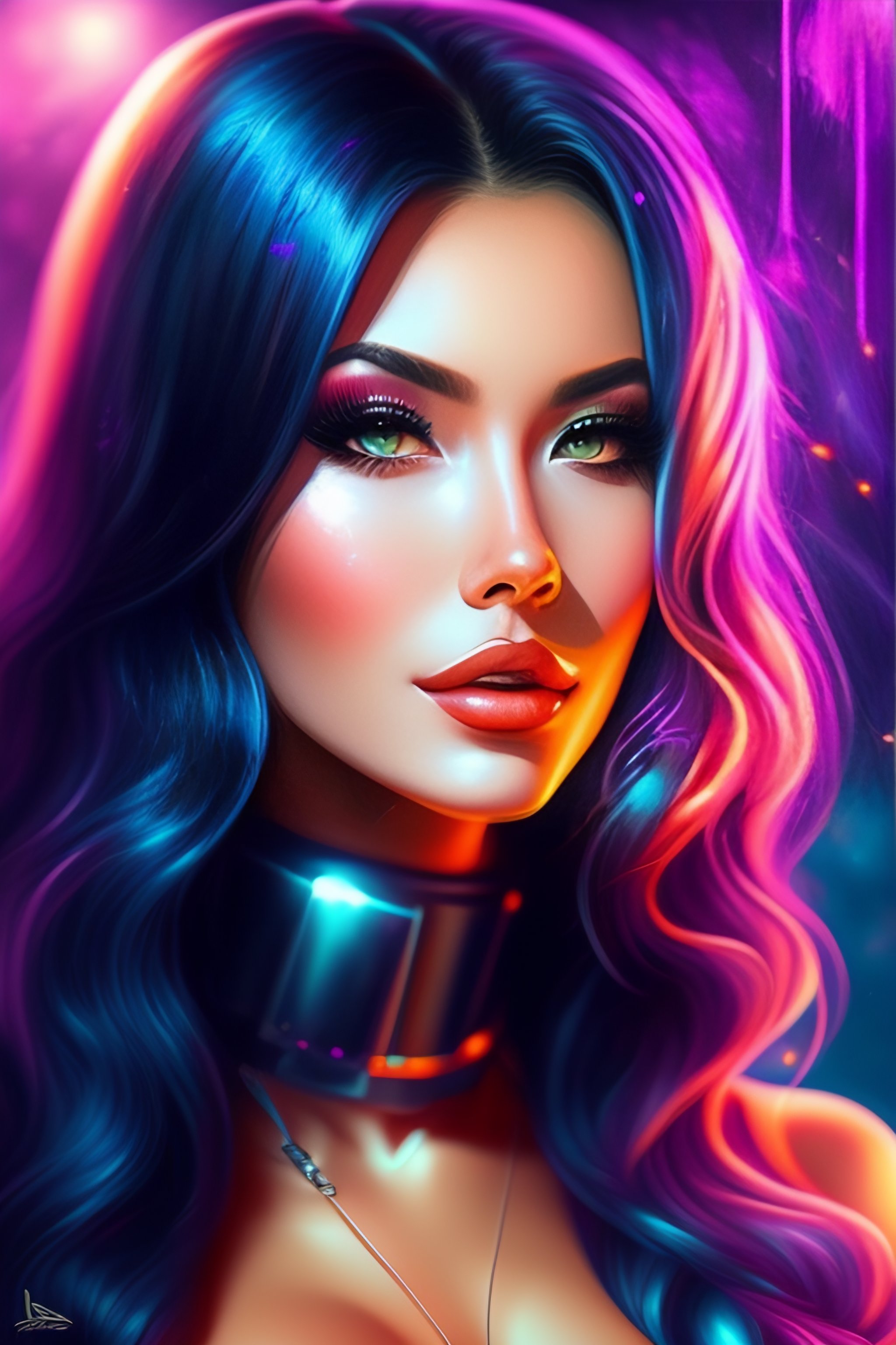 Lexica Cybergirl Art Print from art station