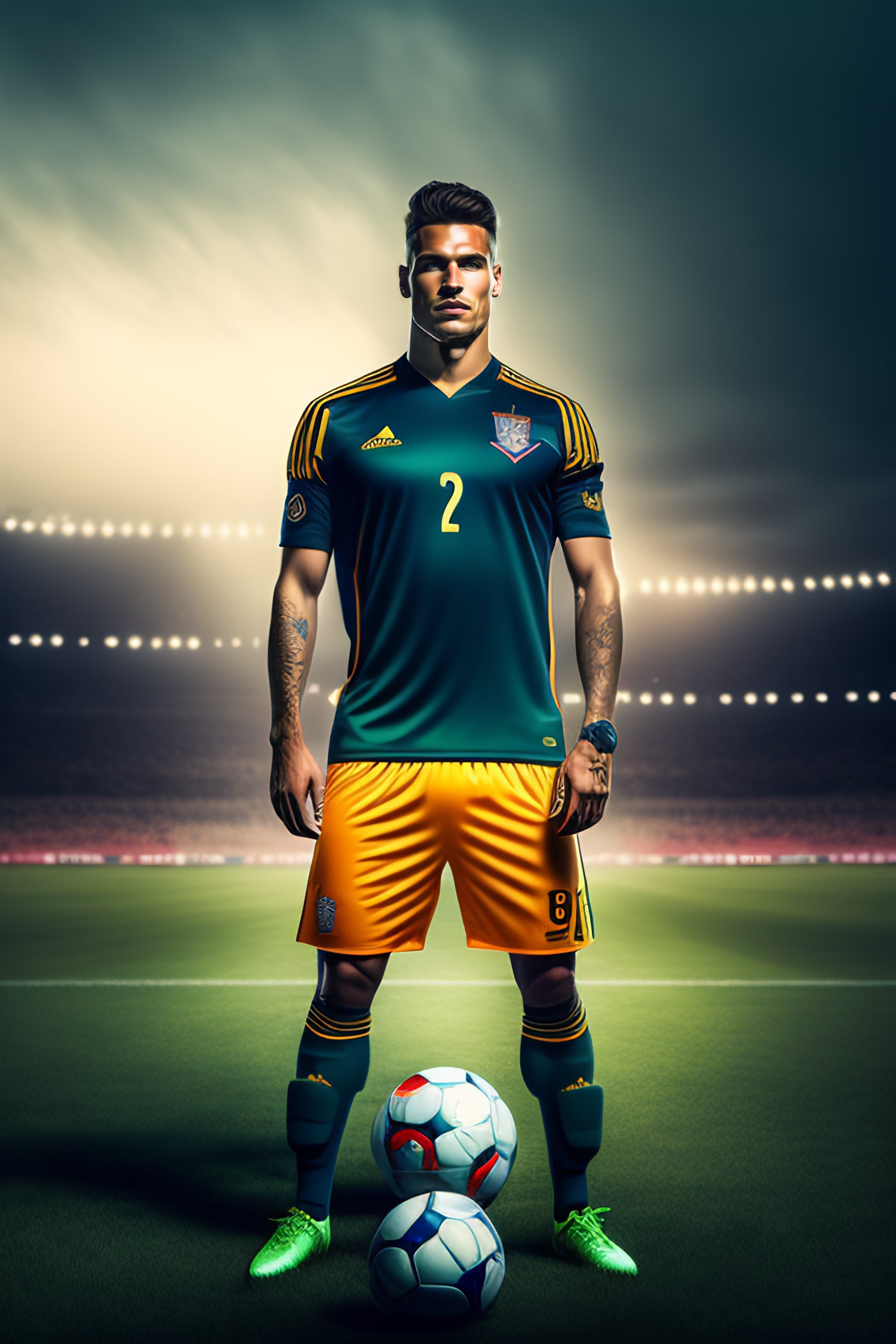 Lexica - Soccer player man goalkeeper portrait