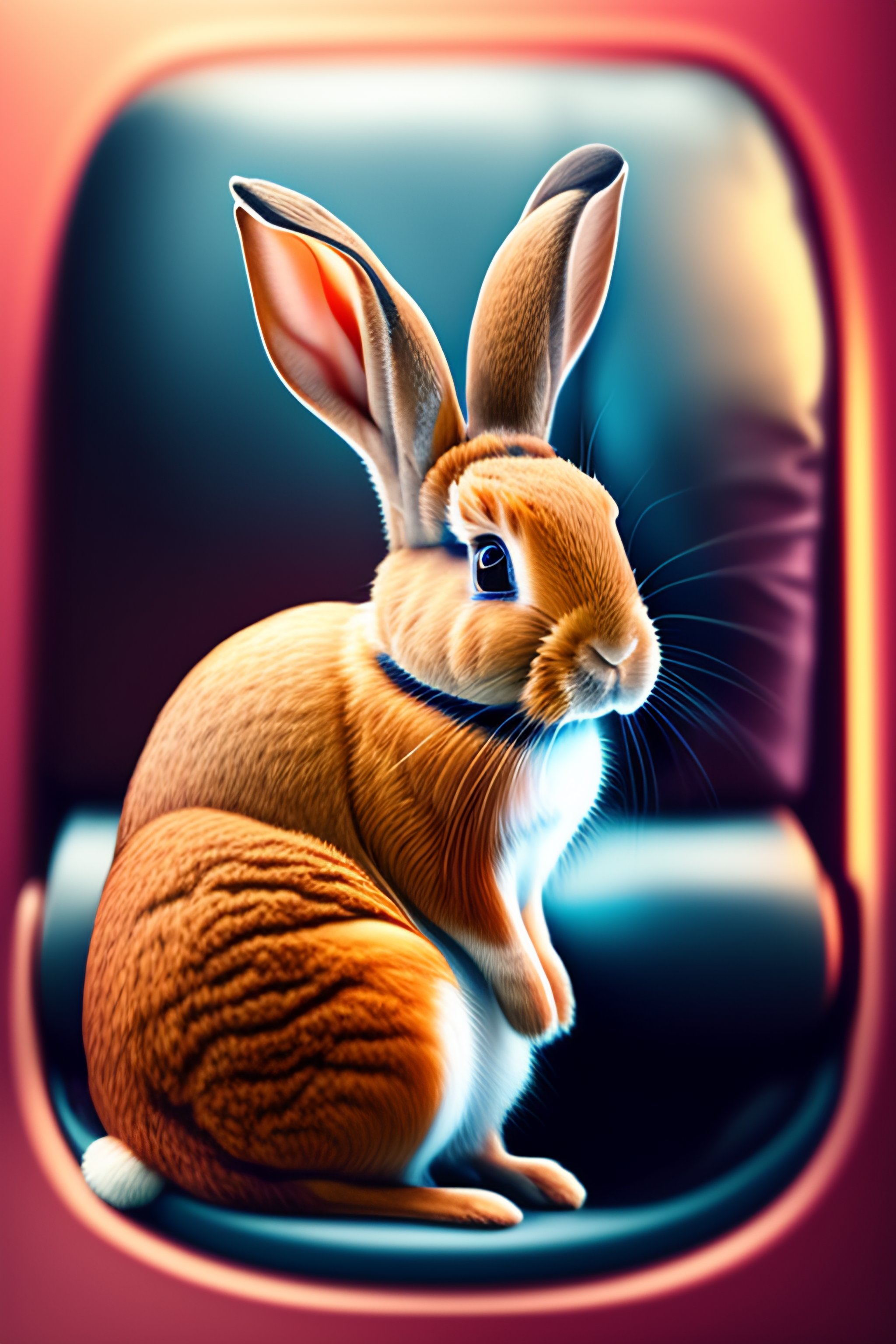 Lexica Rabbit on a plane