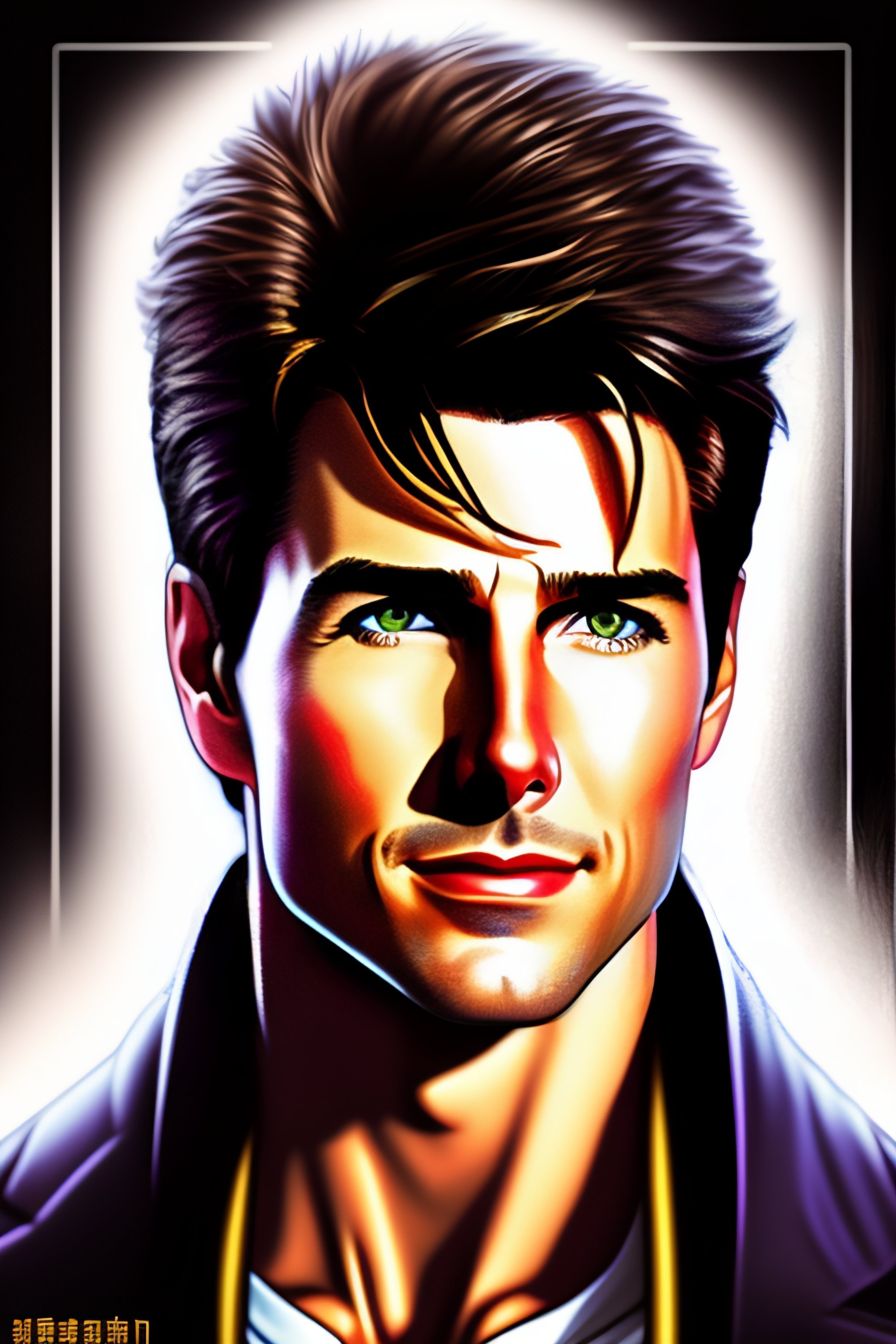 Lexica - Portrait of Tom cruise in manga style