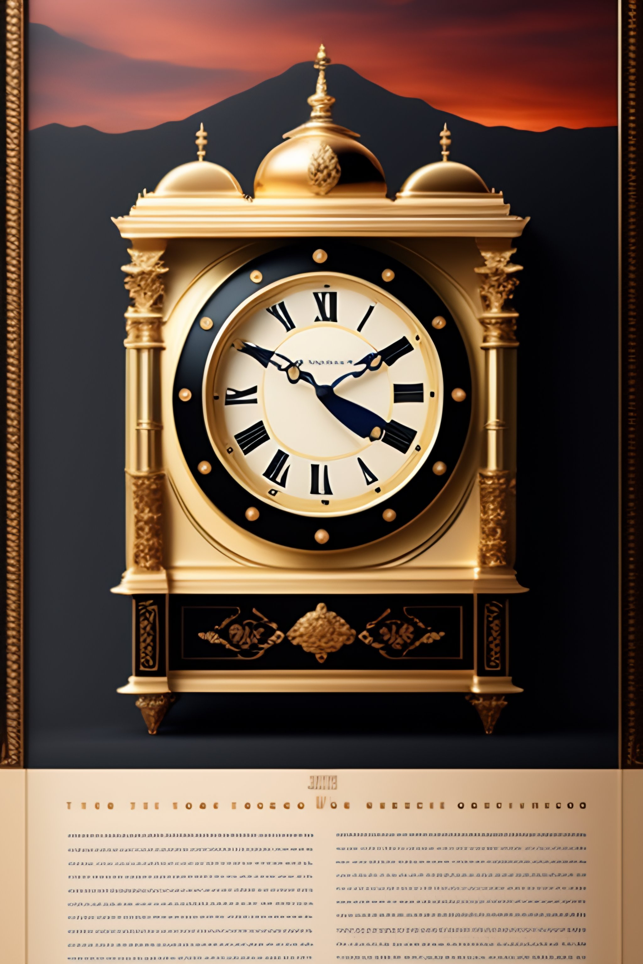 Lexica - Advertisement of an elegant clock