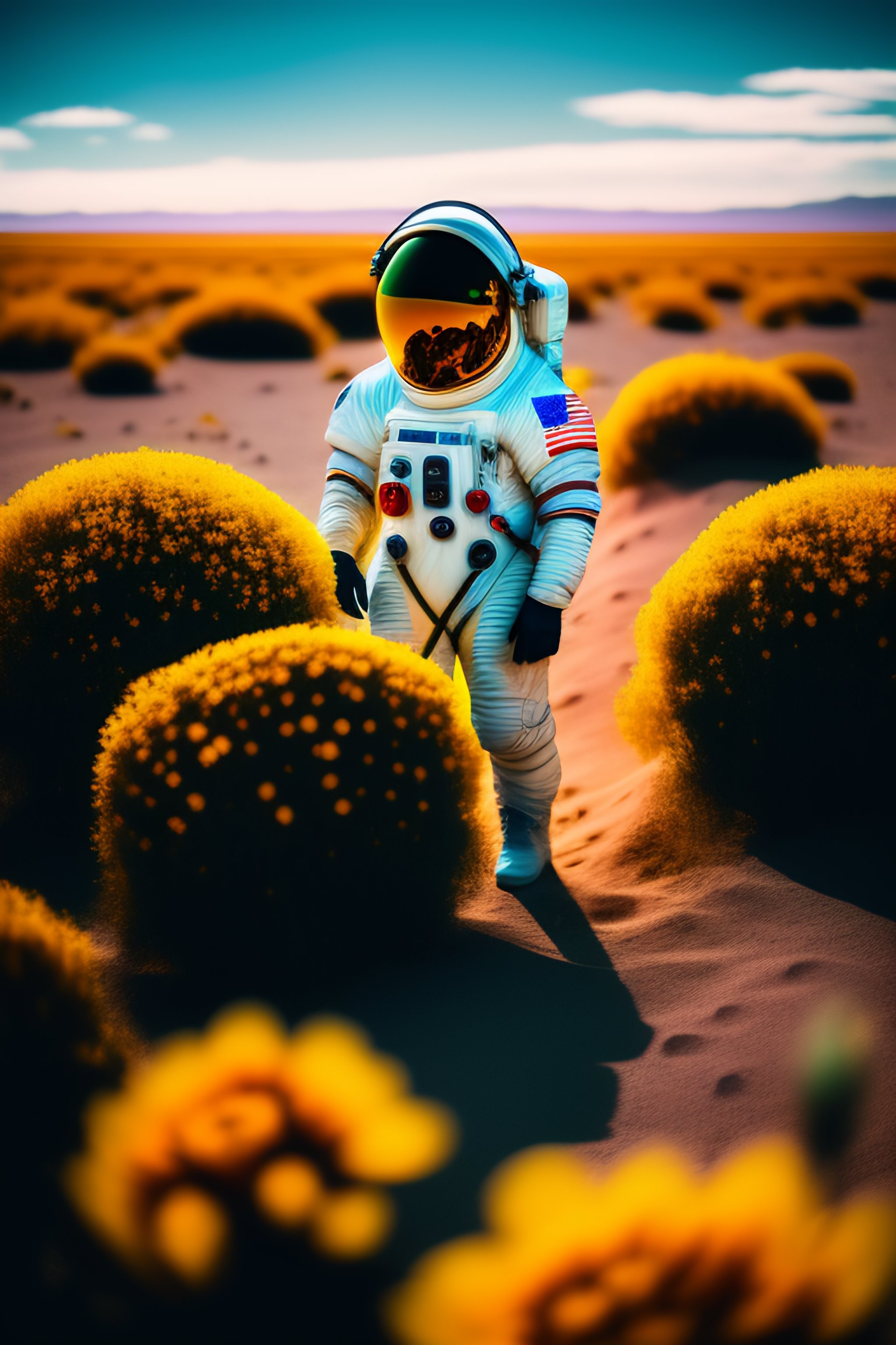 Lexica - Portra 400 high dpi film scan of a NASA astronaut wearing a ...