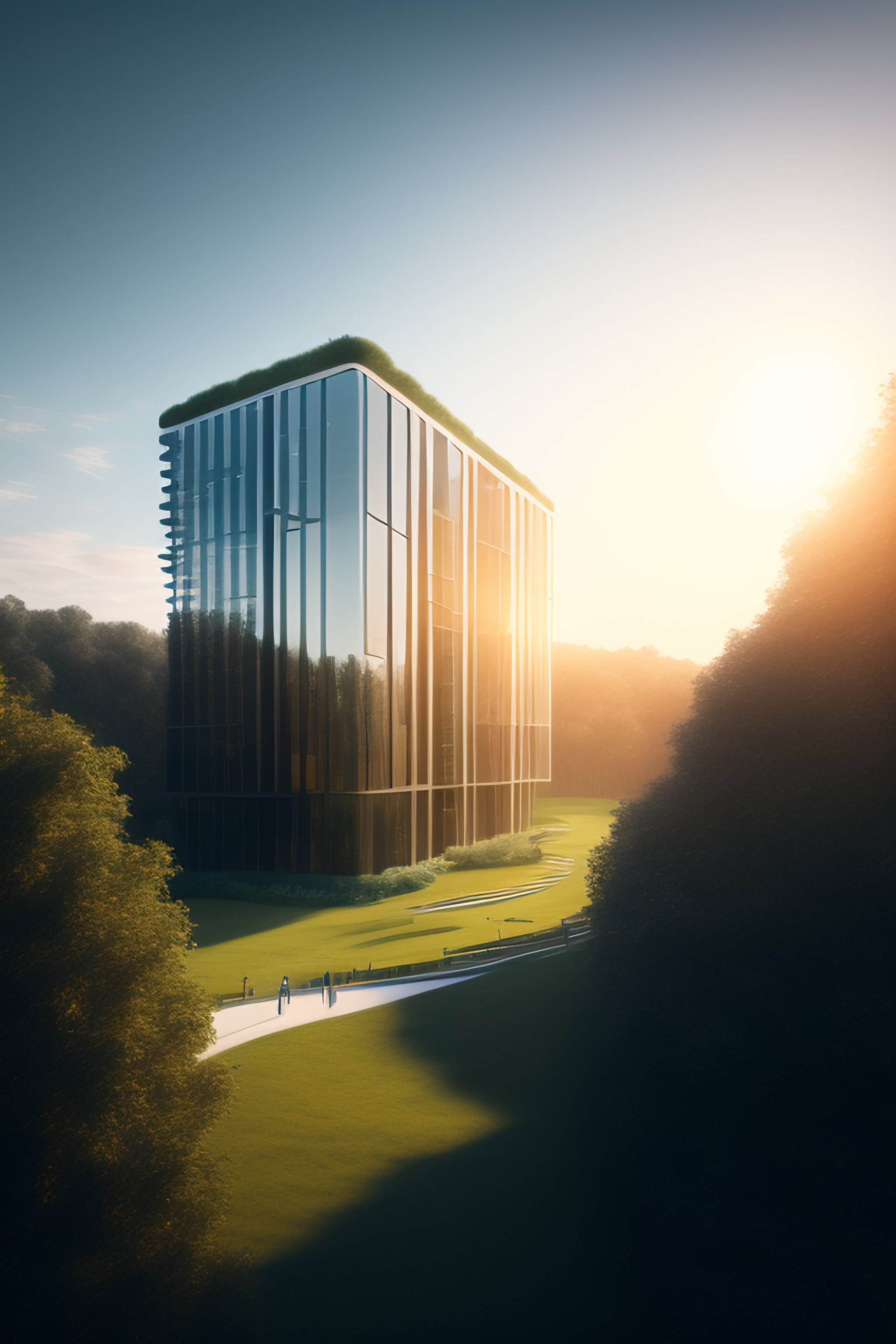 Lexica - Surreal modern 8 stories codominium, dinamic form and shape ...