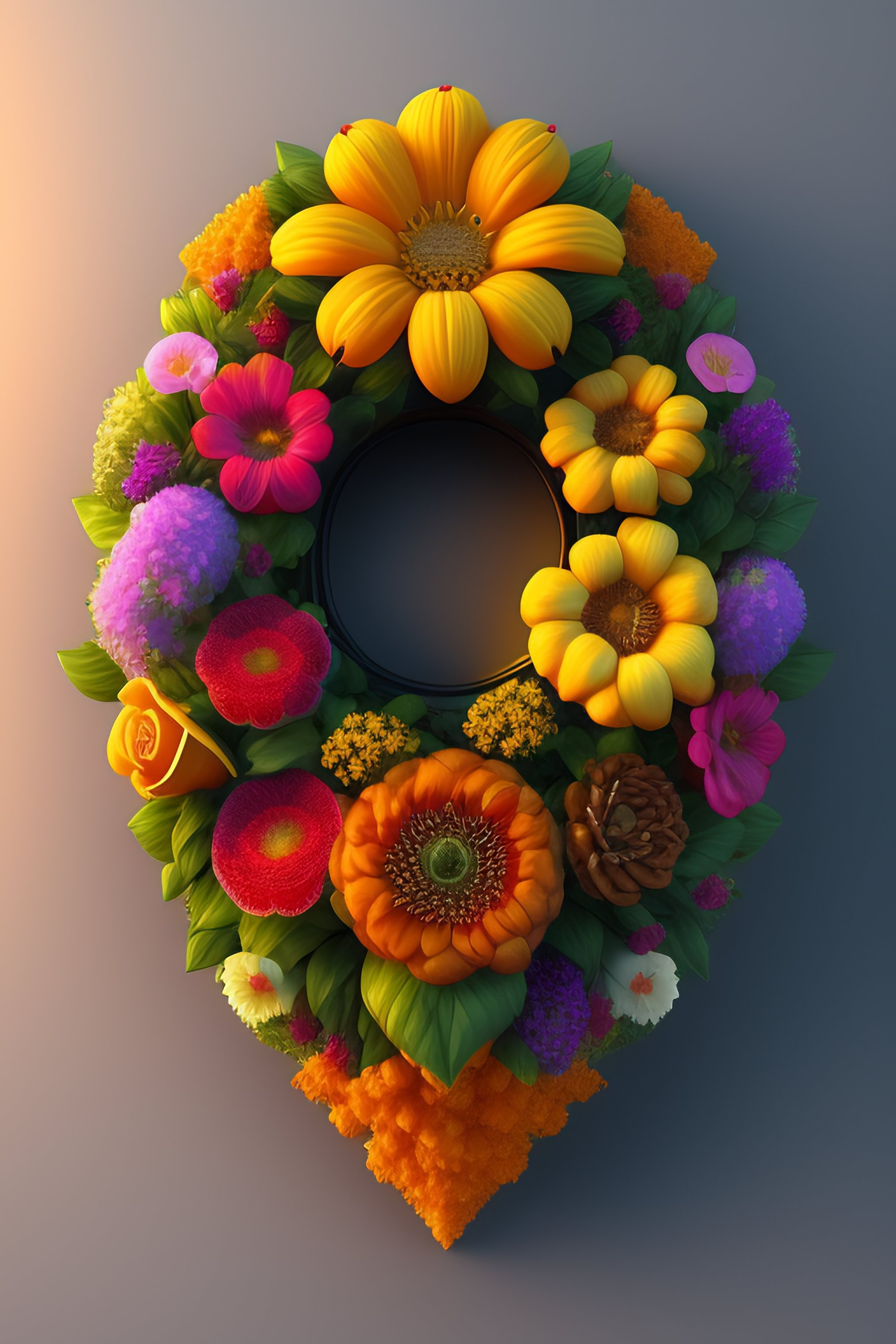 Lexica - 3d render round flowers logo desing for dog, symmetrical ...