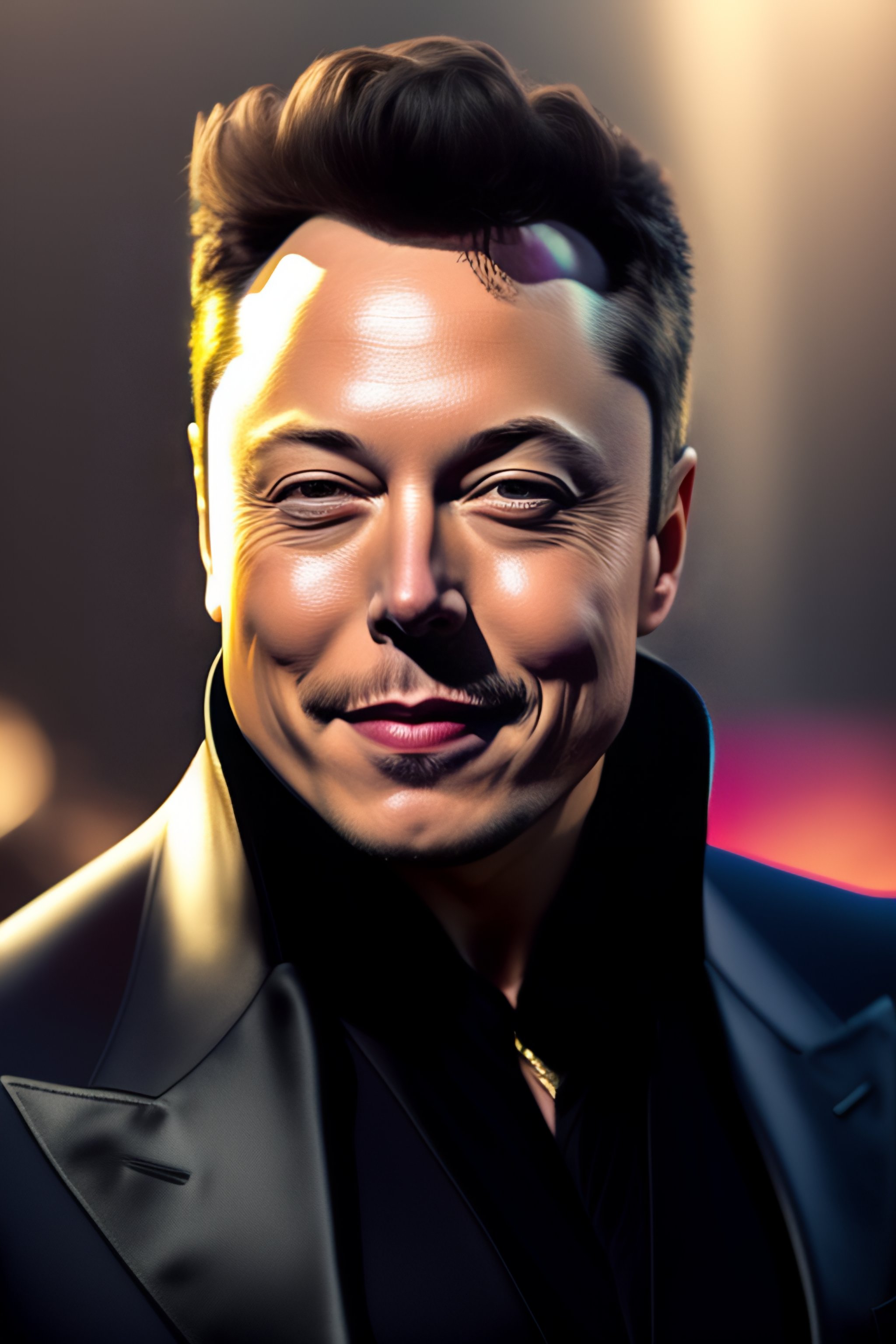 Lexica - Portrait of elon musk dressed like neo from the matrix