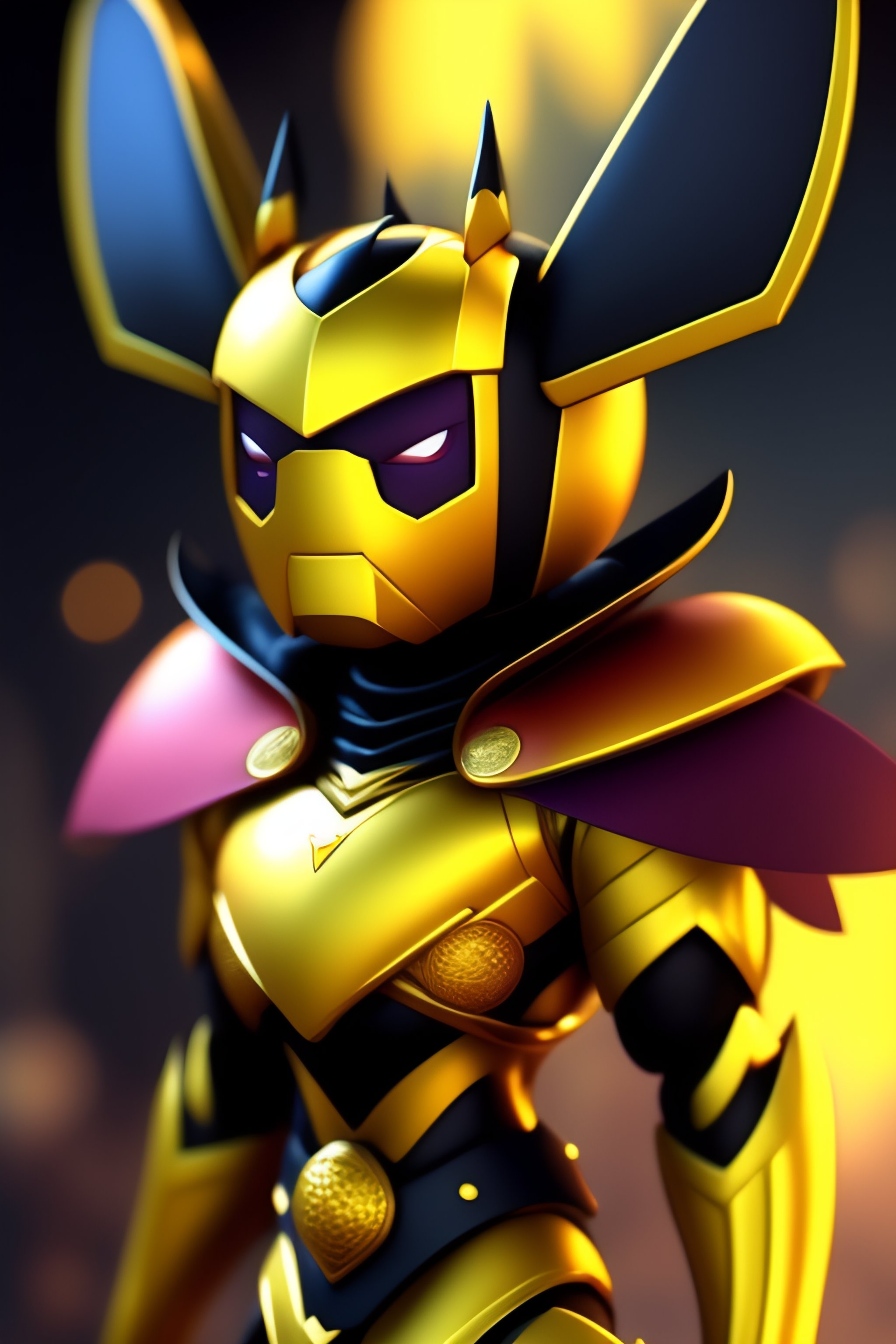Lexica - Cartoon bee knight looks like Beedrill