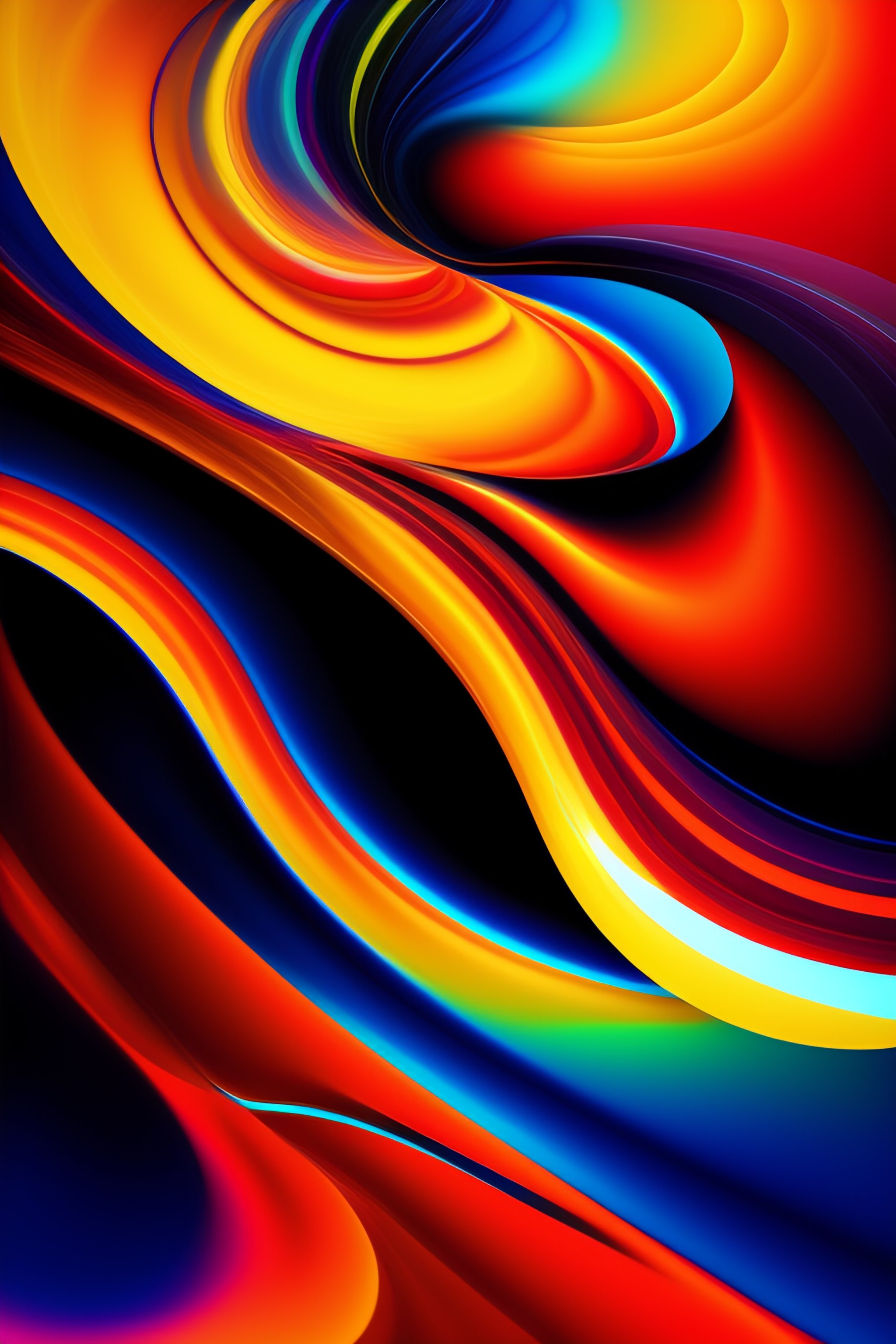 Lexica - A large, abstract painting featuring swirling lines and shapes ...