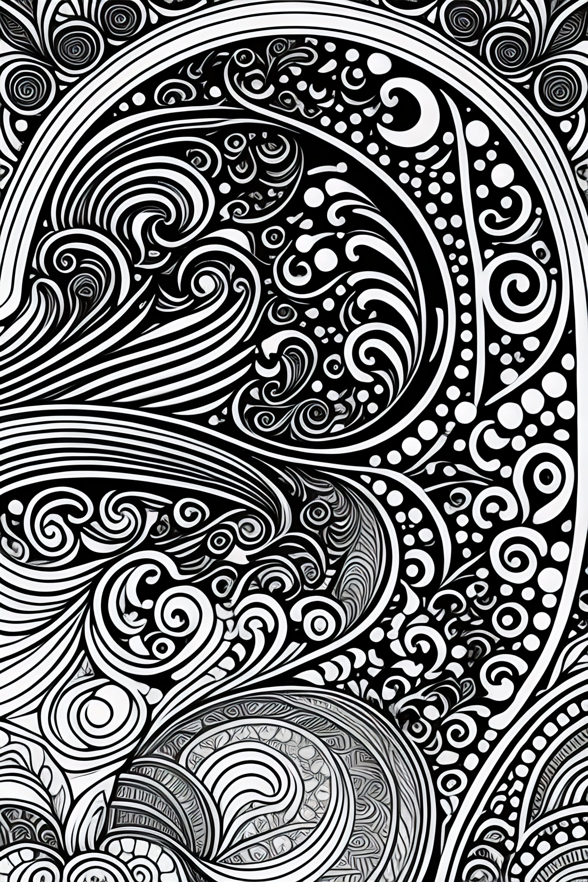 Lexica - Black and white coloring book page of a alsacian