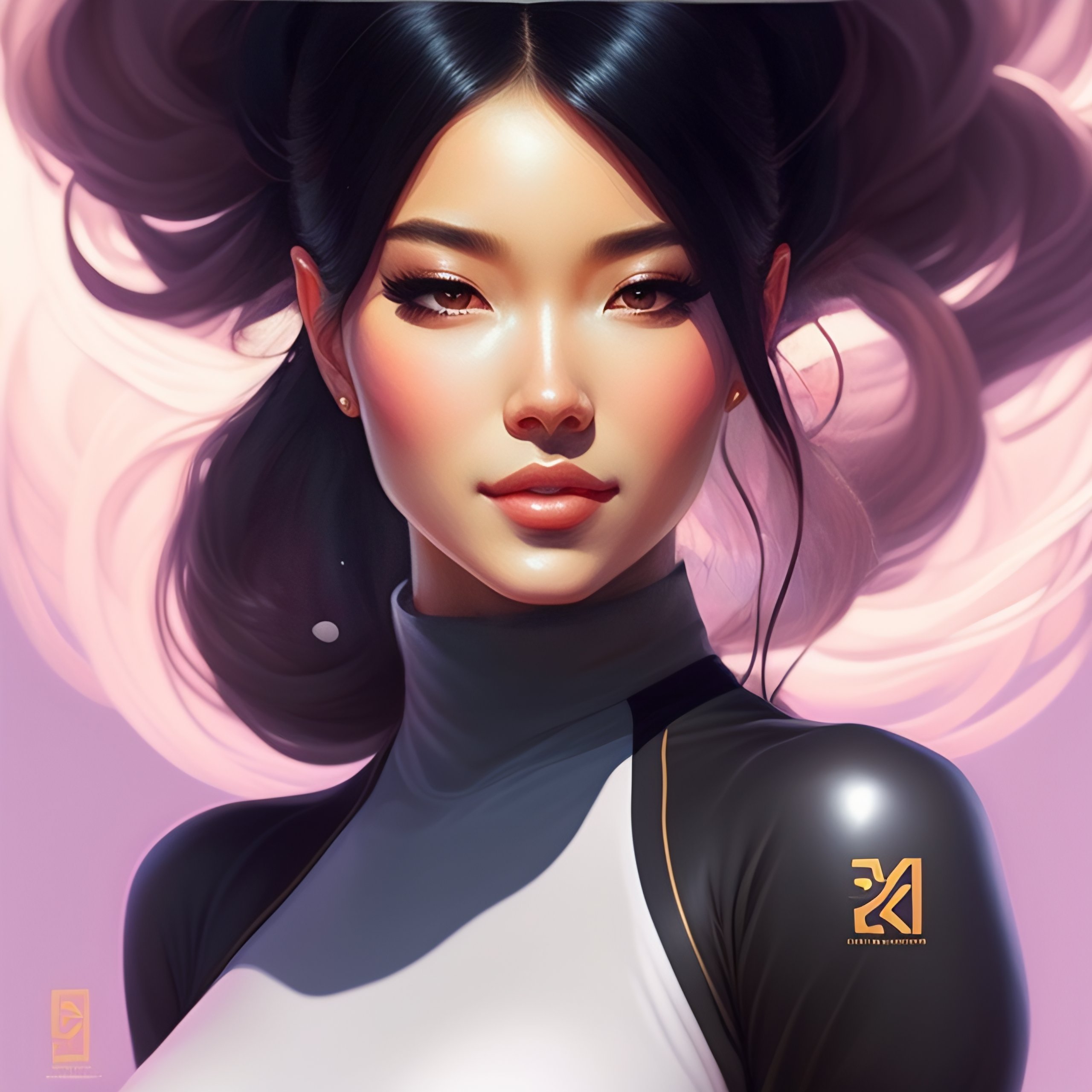 Lexica Elegant girl in yoga outfit, yoga pose, close eyes, white