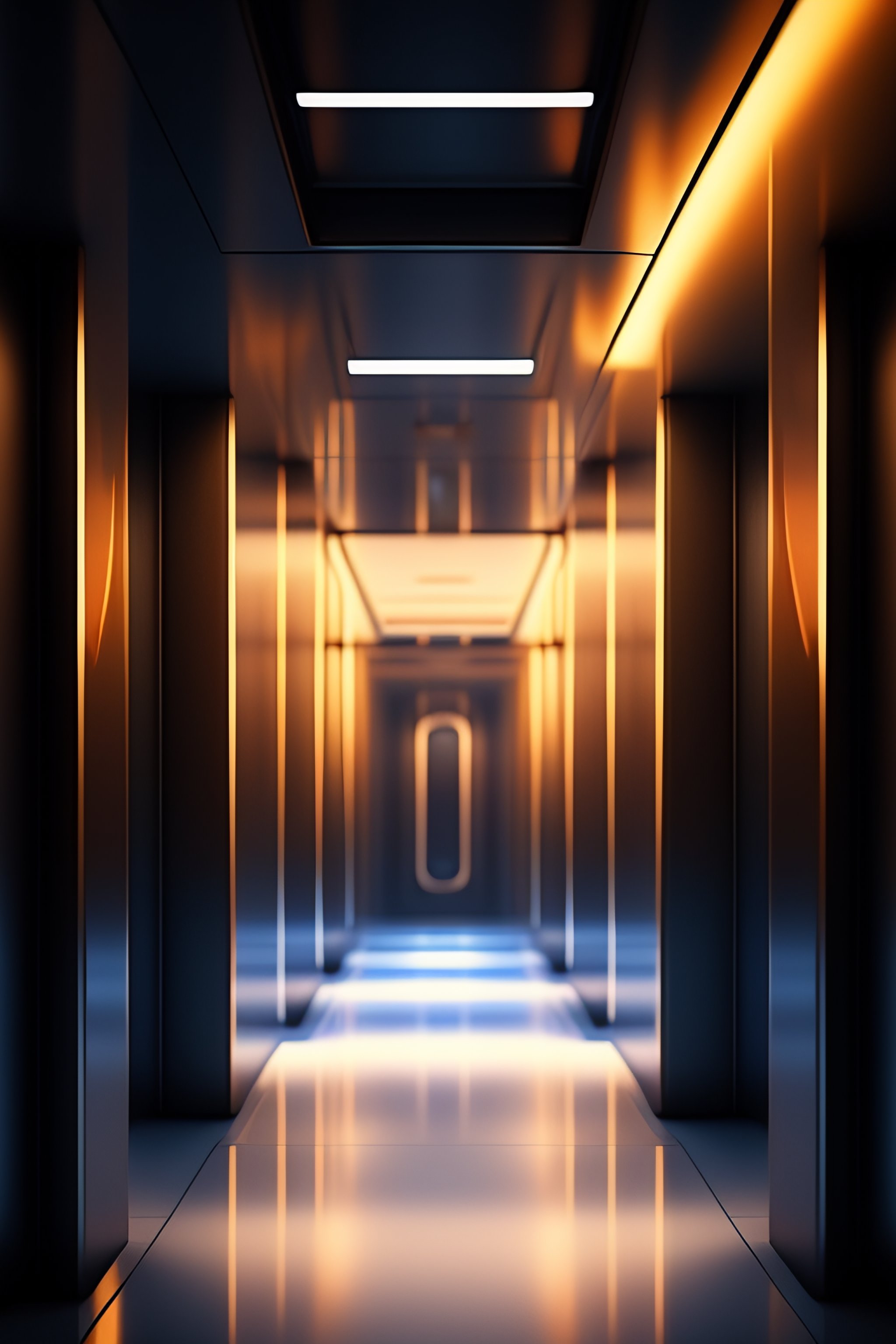 Lexica - A never ending futuristic hallway, masterpiece, trending in ...
