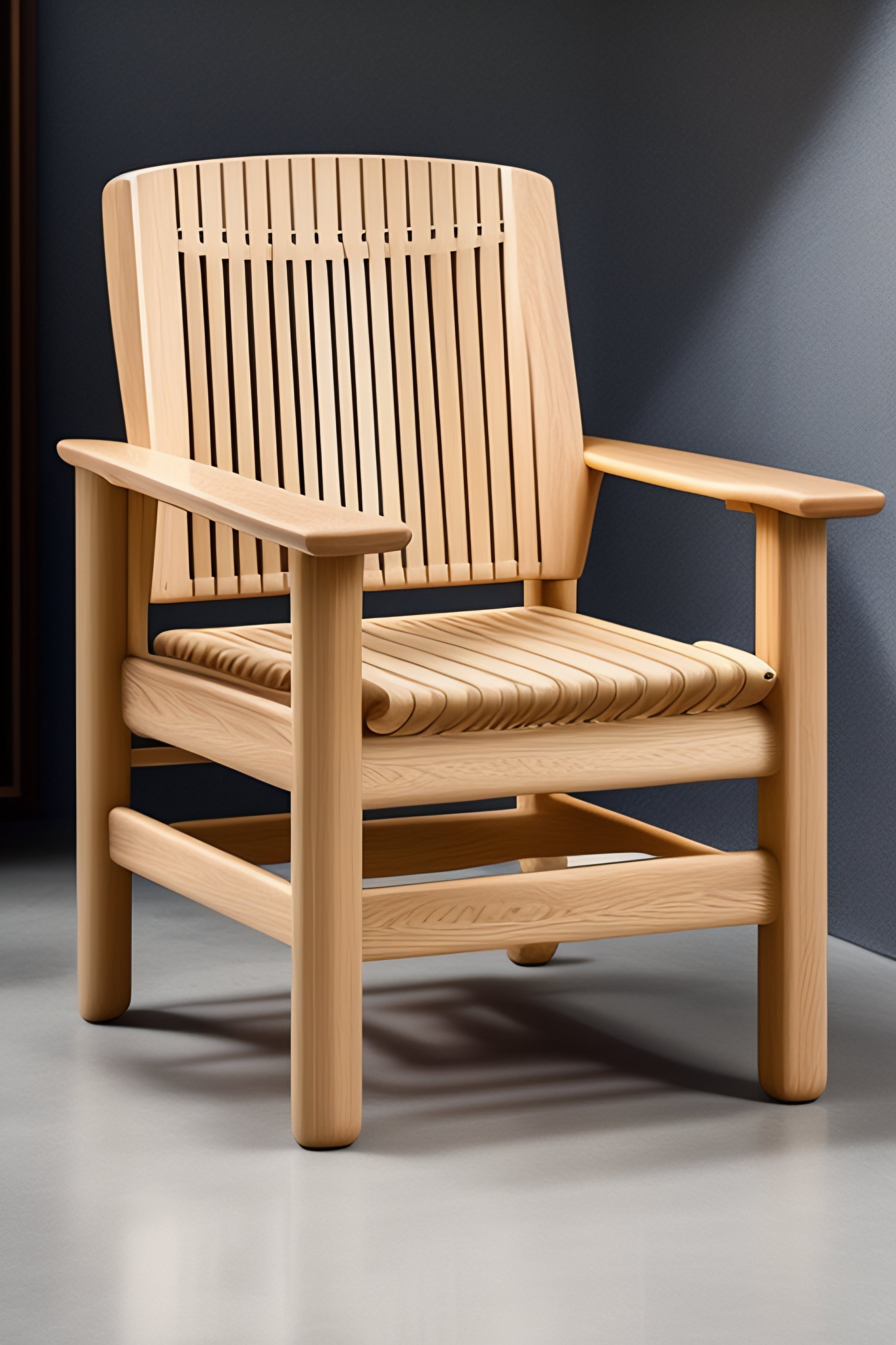 Lexica Plans for a modern and simple oak wood arm chair comfy elegant