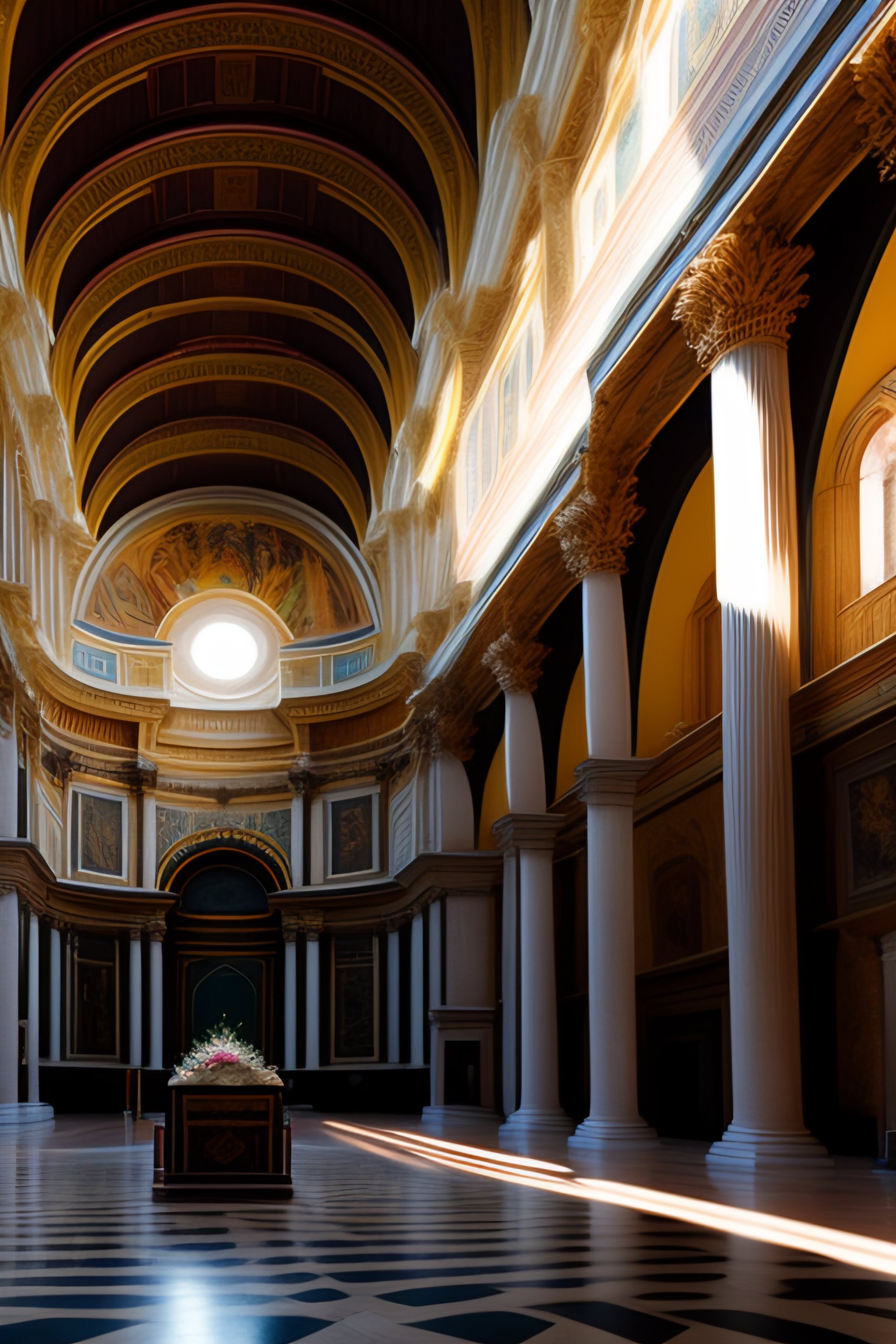 Lexica - Interior of Rome St Peter basilic full of spiders