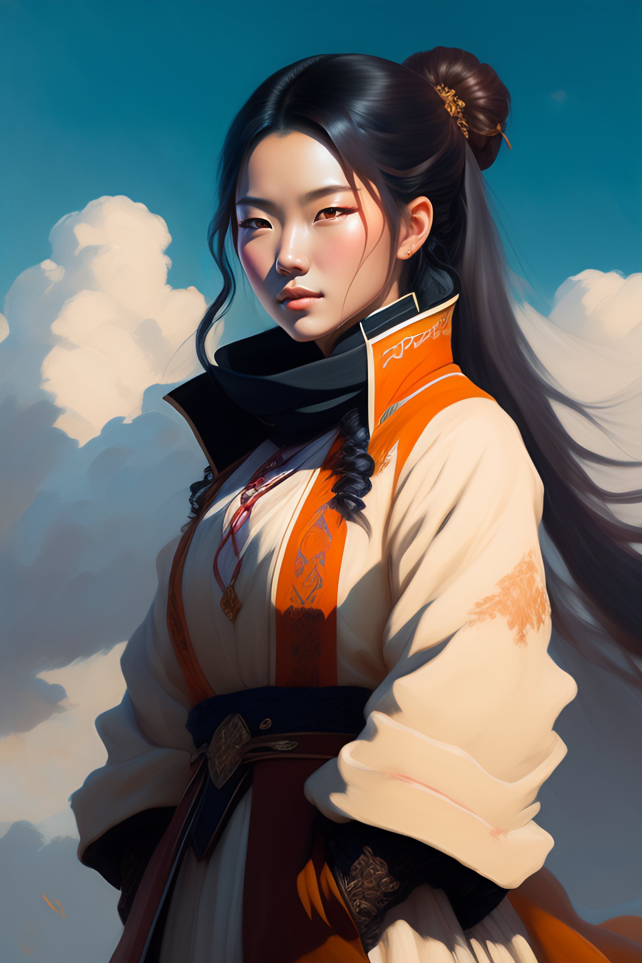 Lexica - Portrait of Nezuko from Demon Slayer Anime, countryside, calm ...