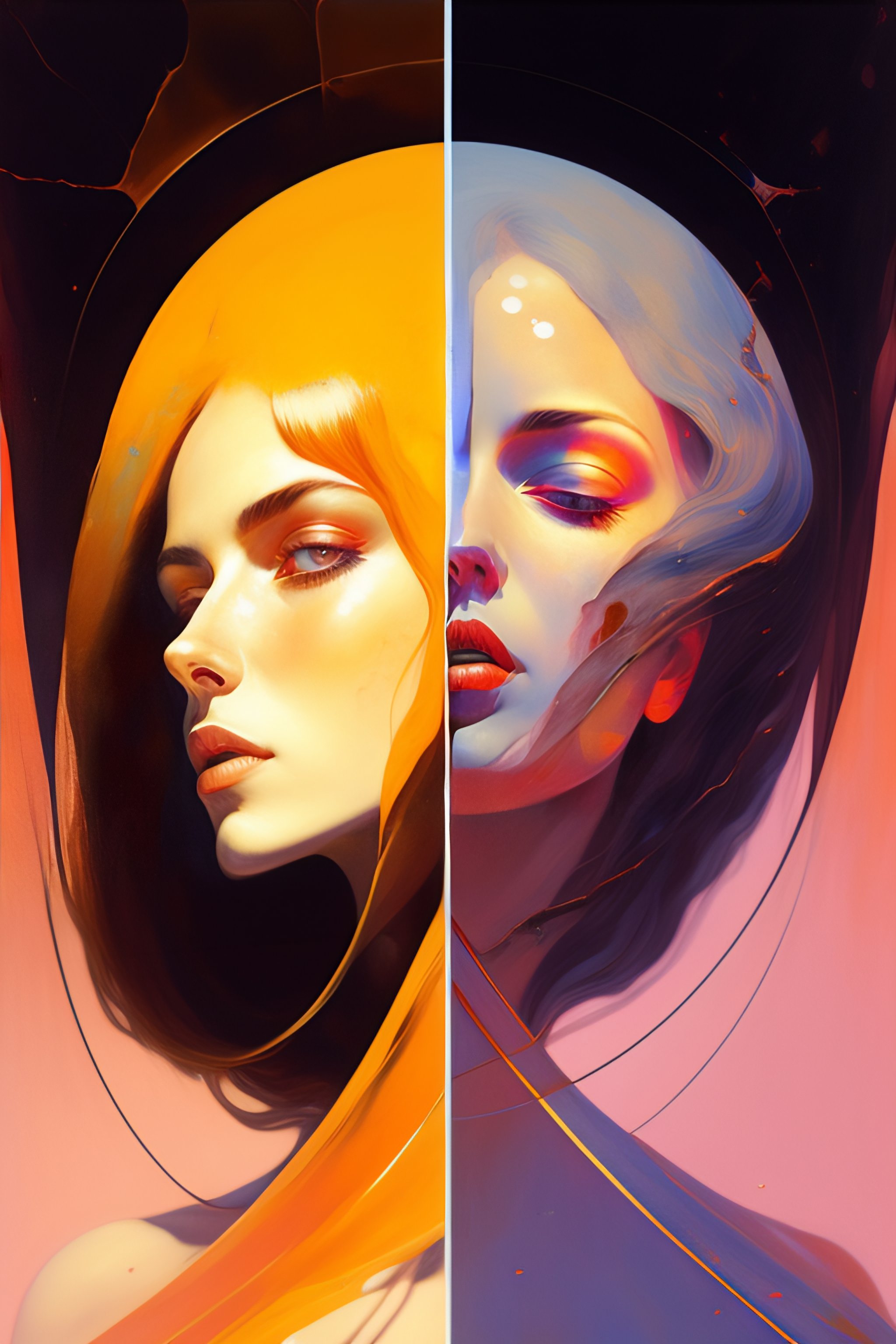 Lexica - Four twin women by Greg Rutkowski, in the style of Francis ...