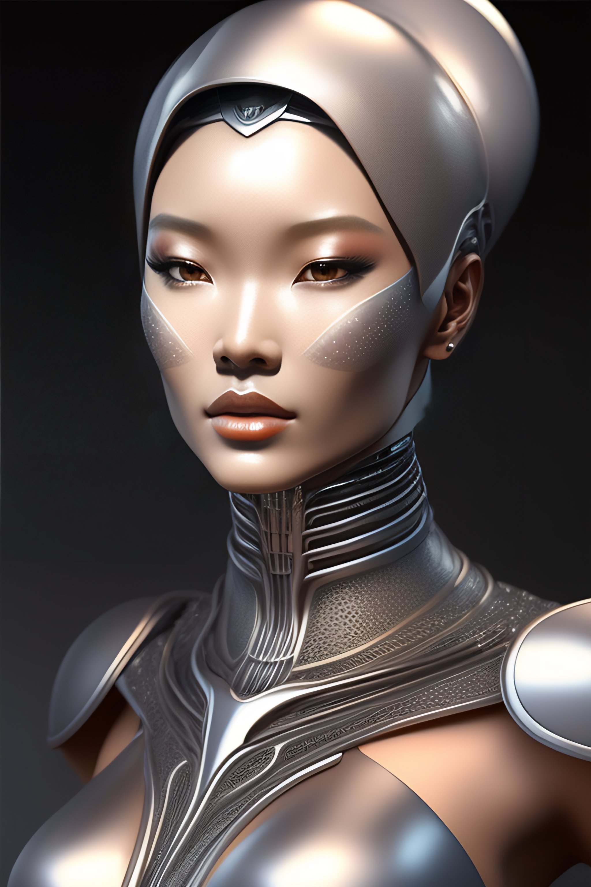 Lexica - Organic female humanlike robot teacher in school class in the ...