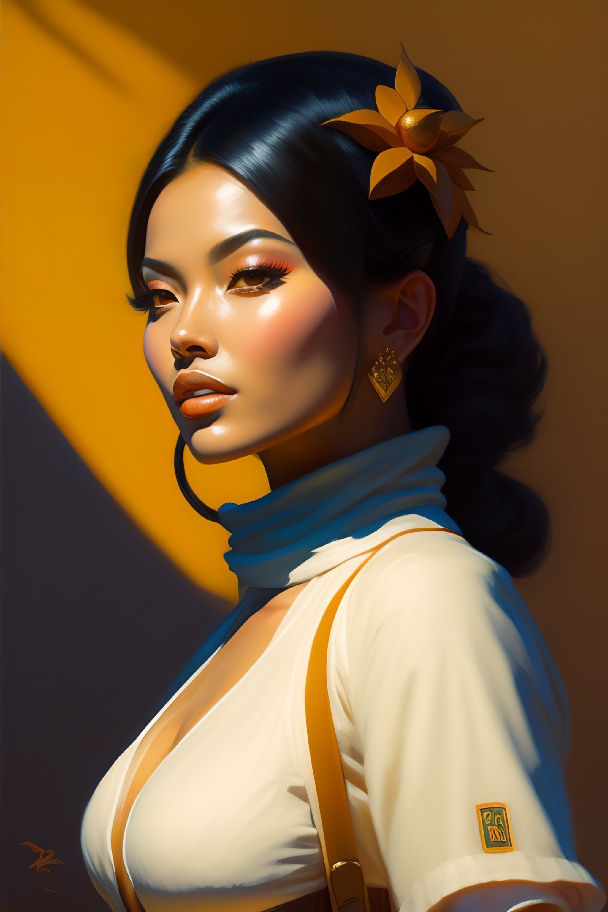 Lexica - Greg Manchess portrait painting of Tom Nook as Overwatch ...