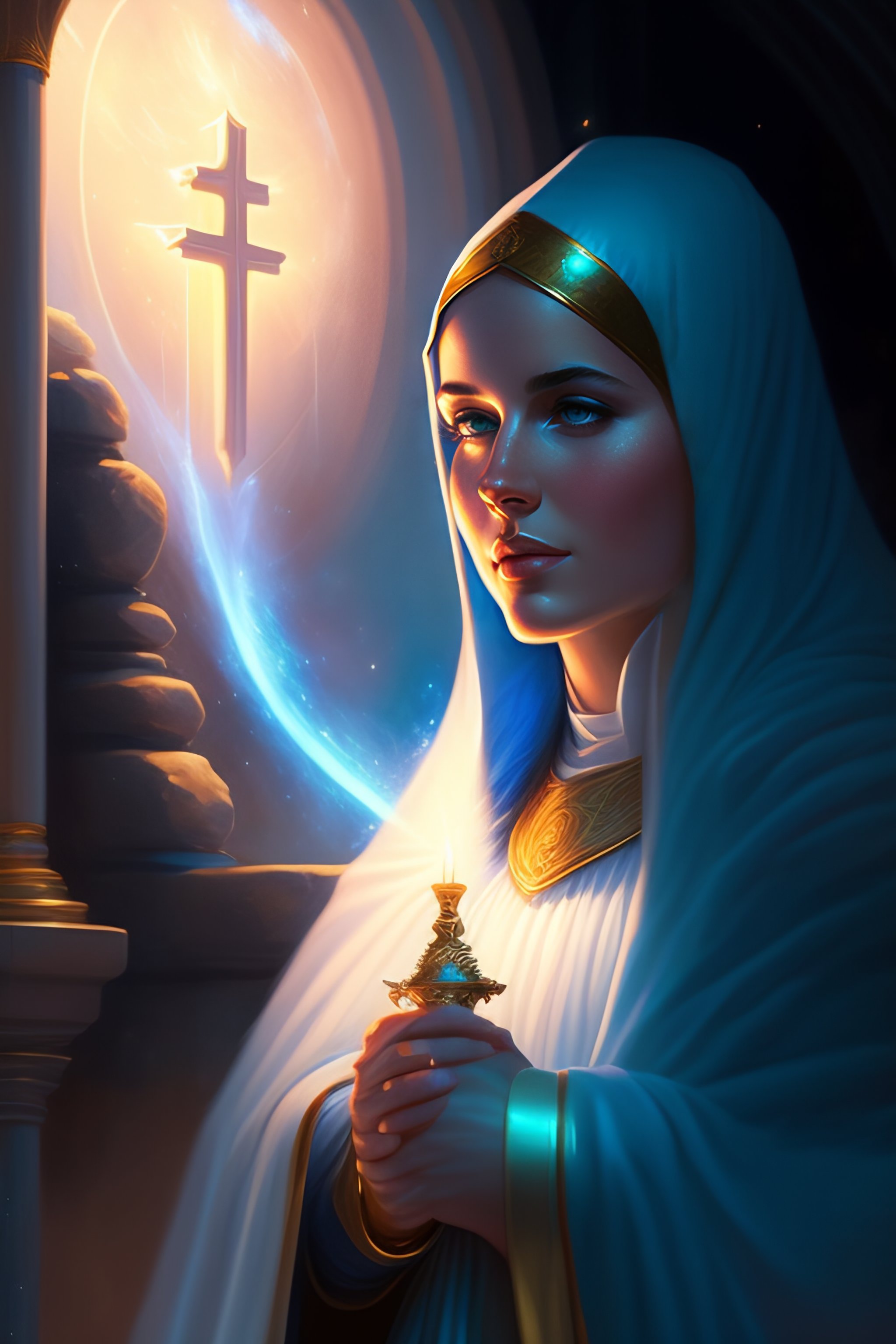 Lexica By jordan grimmer, virgin mary of graces with, blue cloak