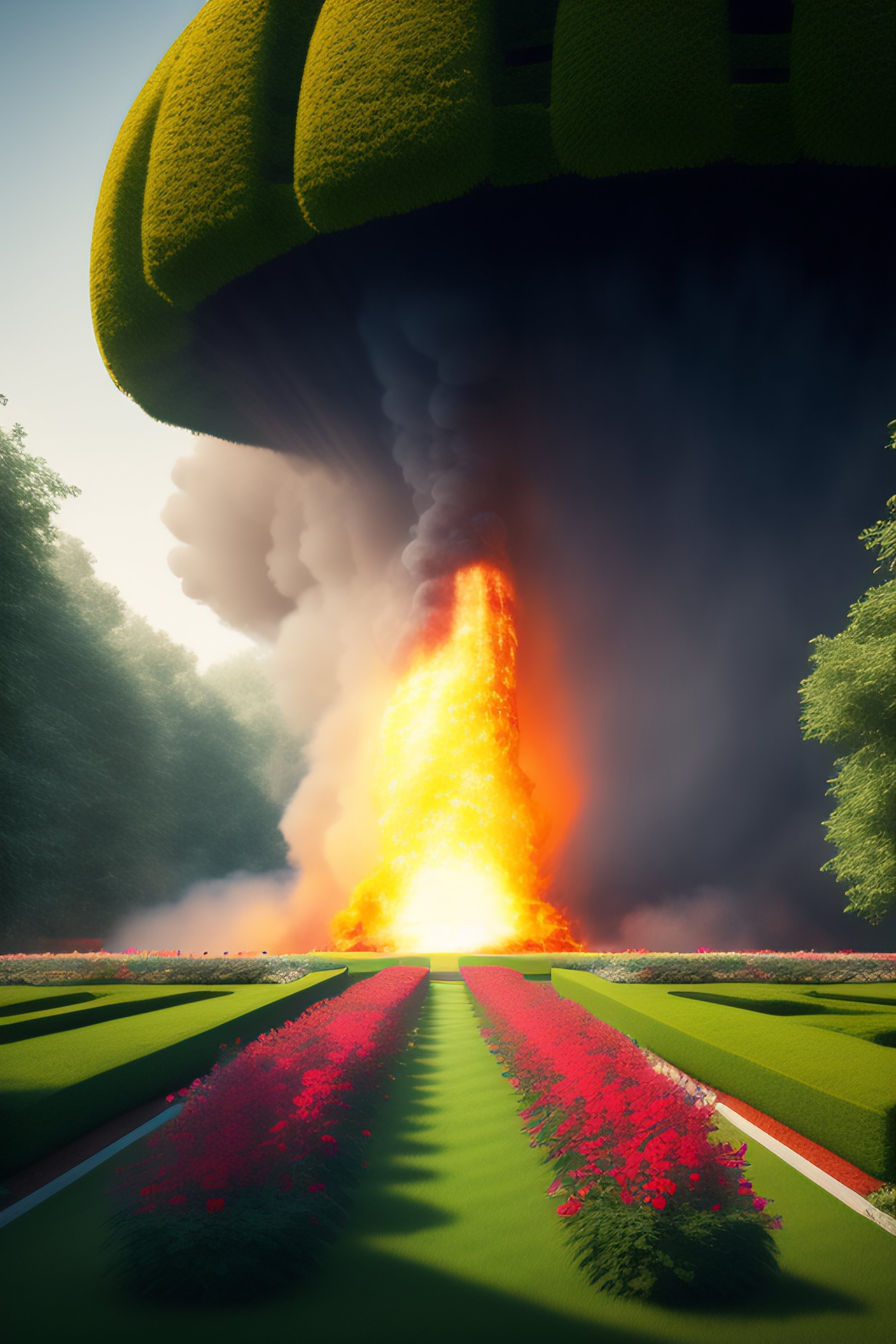 Lexica - Big explosion in a garden