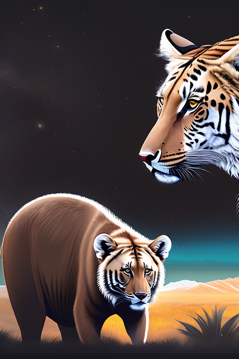 Lexica - Illustrate endangered mammals with detailed black and white ...