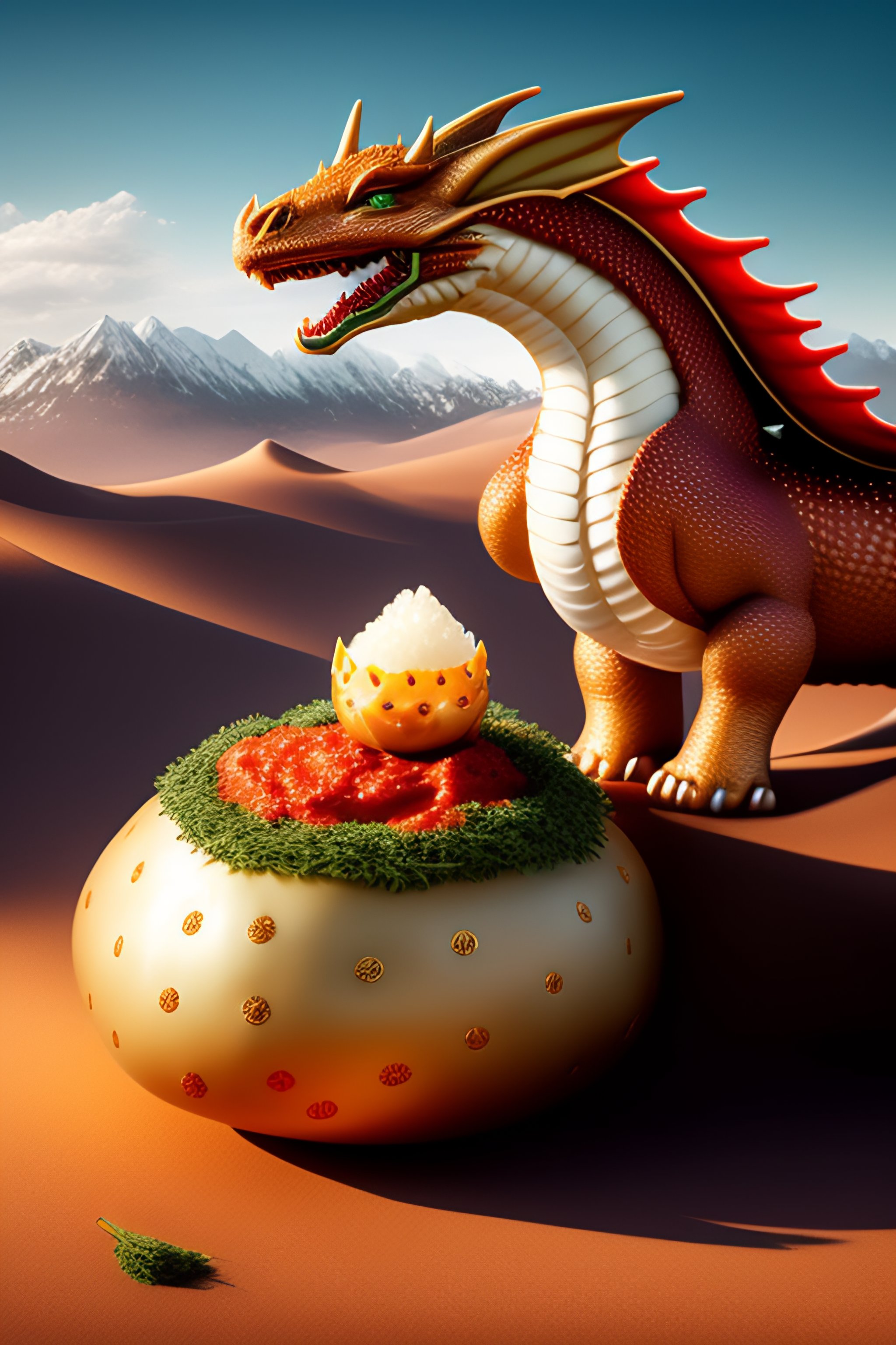 Lexica - Potatoes riding a dragon