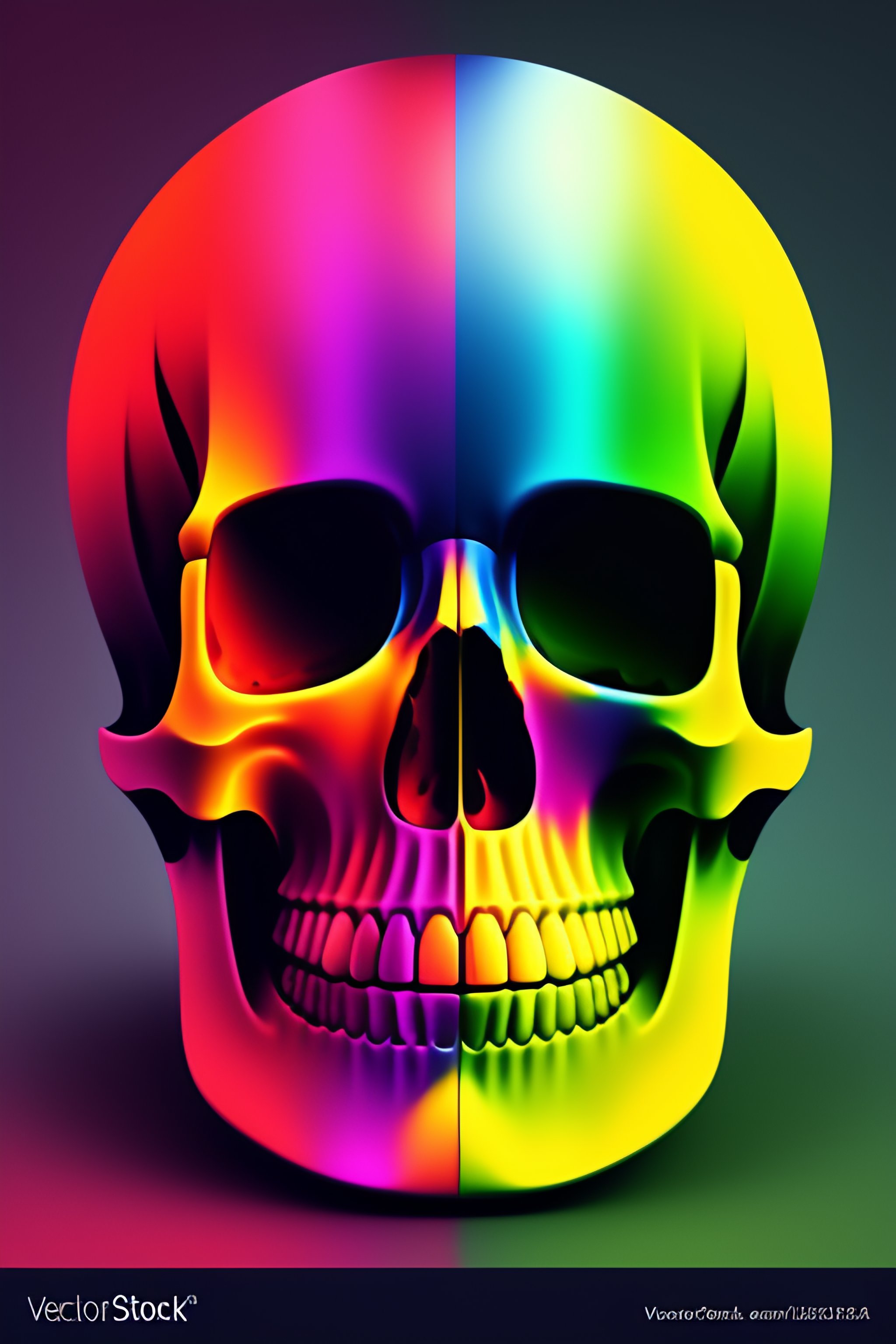 Lexica - A Digital box , colorful , skull