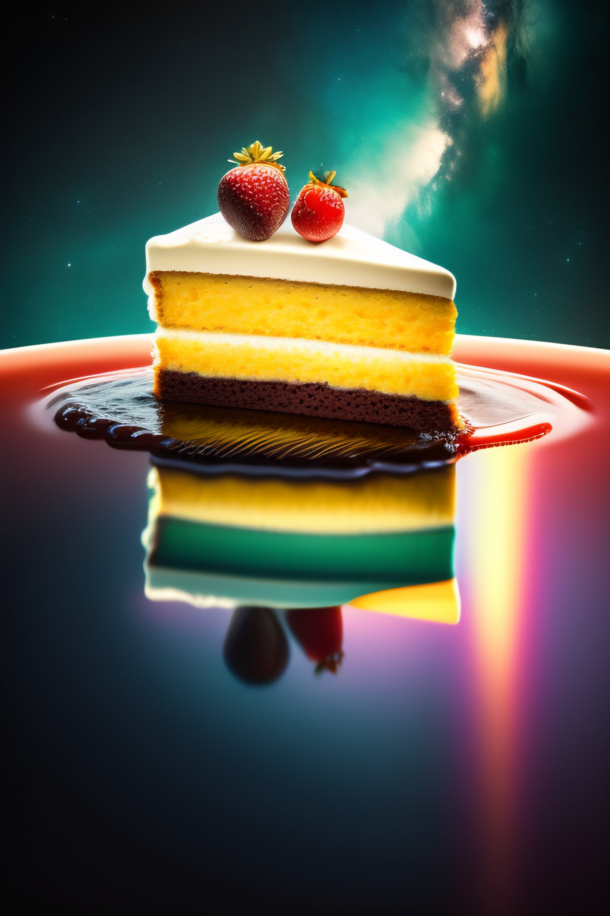 Lexica - Piece of cake floating in space