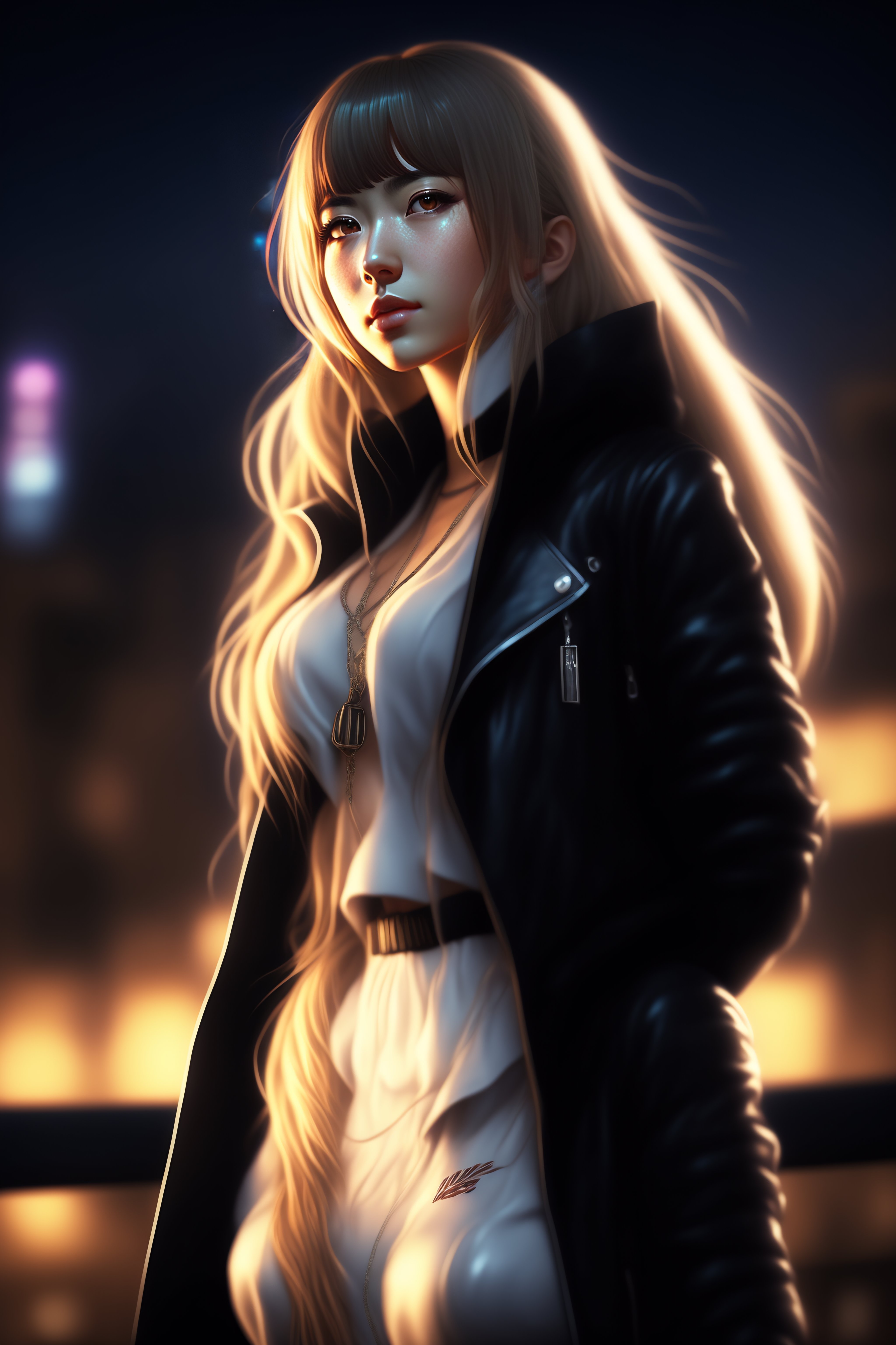 Lexica - Highly detailed and realistic illustration of Misa Amane from ...