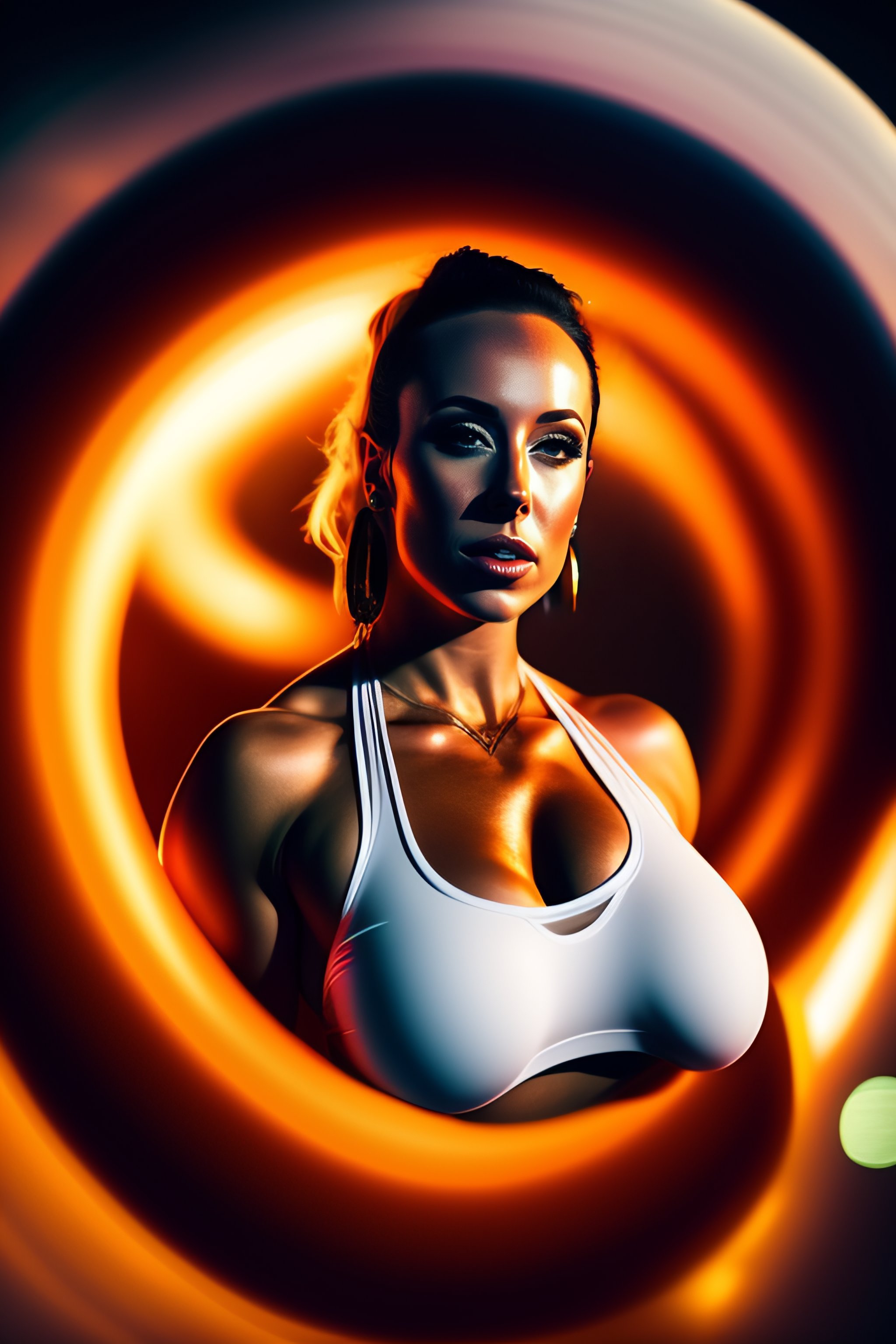 Lexica - Jada Stevens sitting on the rings of Jupiter